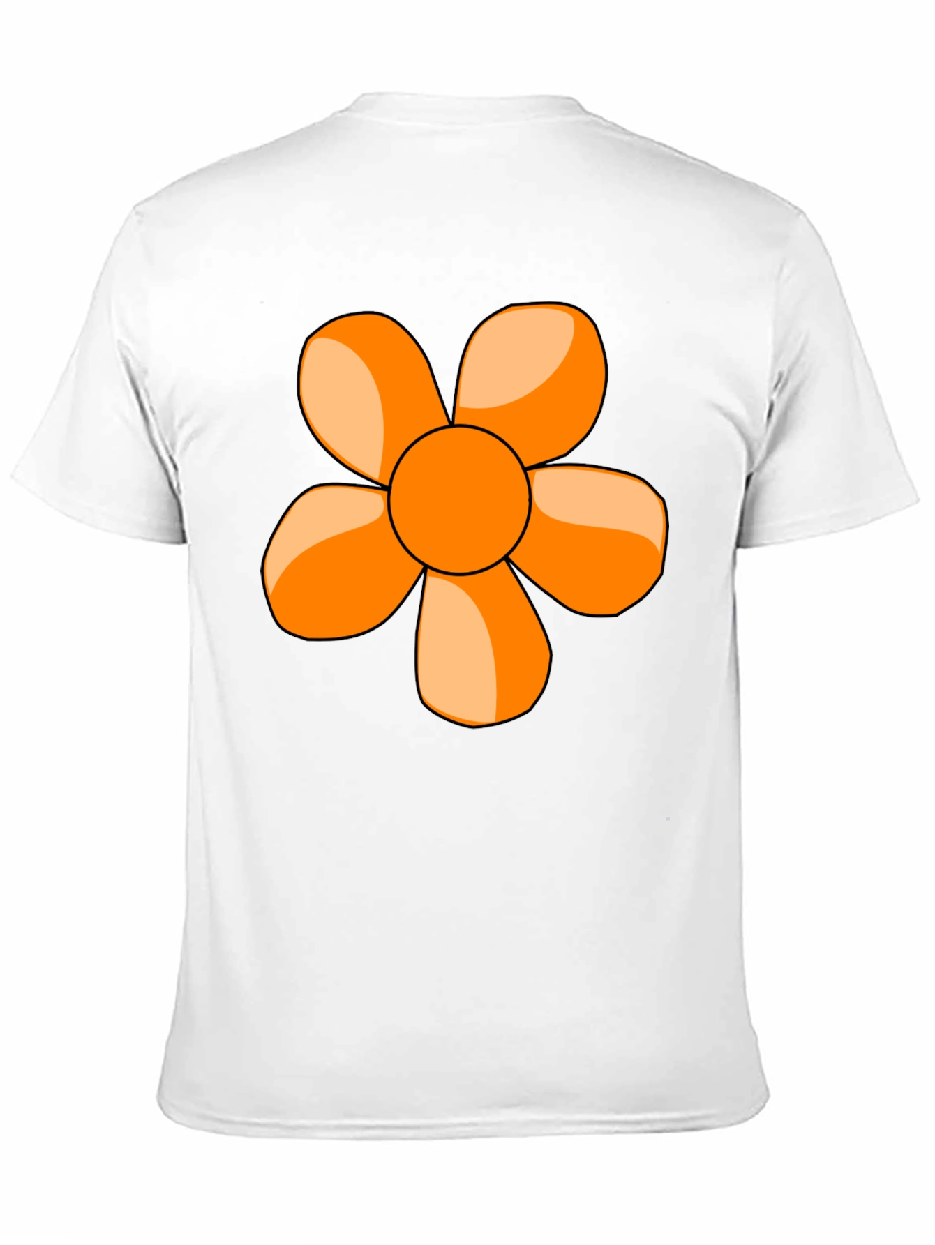 Black Retro Flower Graphic Tee - Black Cotton Blend T-Shirt view 11