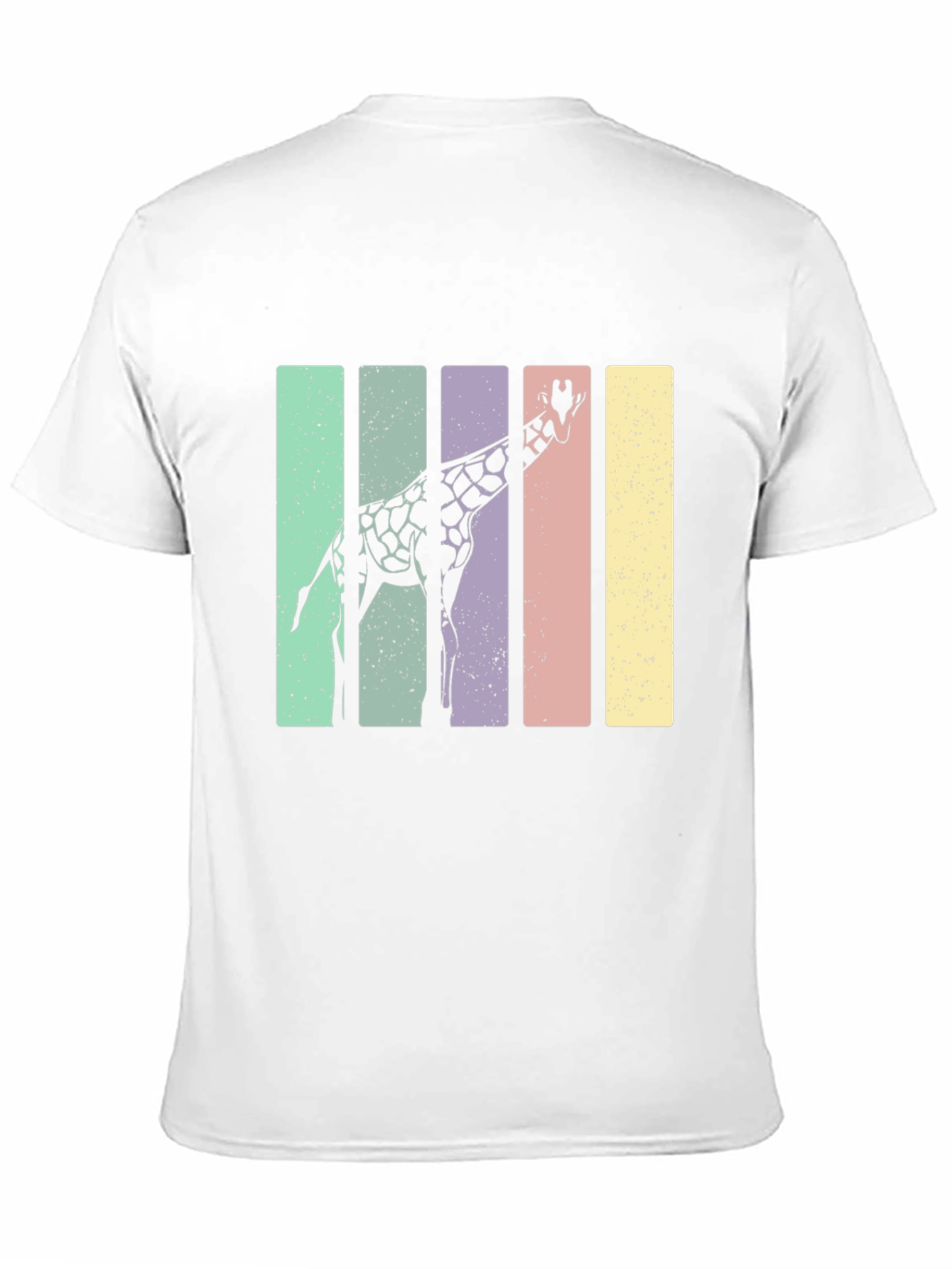 Black Giraffe Retro Stripes Graphic Tee view 11