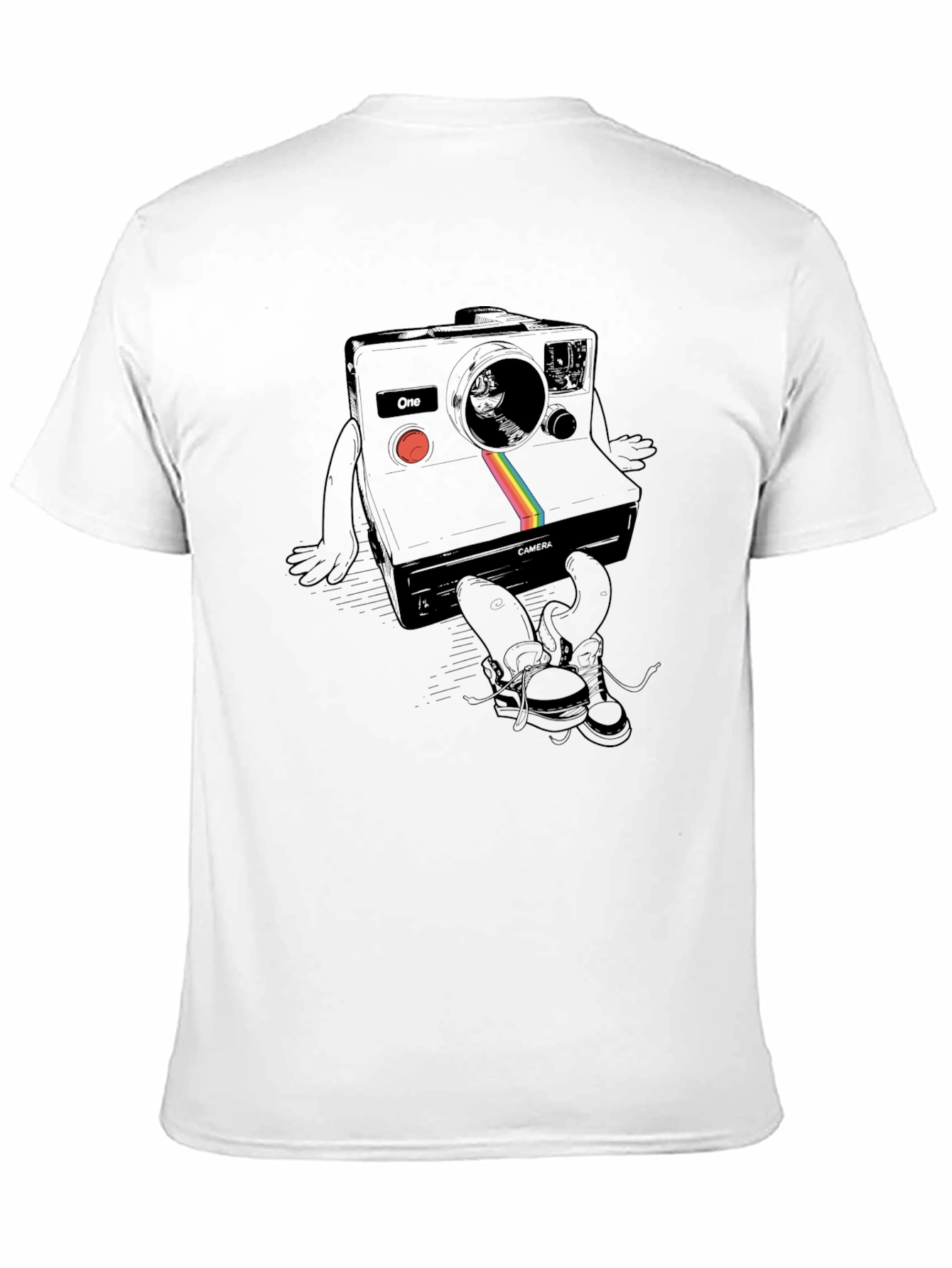 Black Retro Camera Graphic Tee - Unisex Black T-Shirt view 11