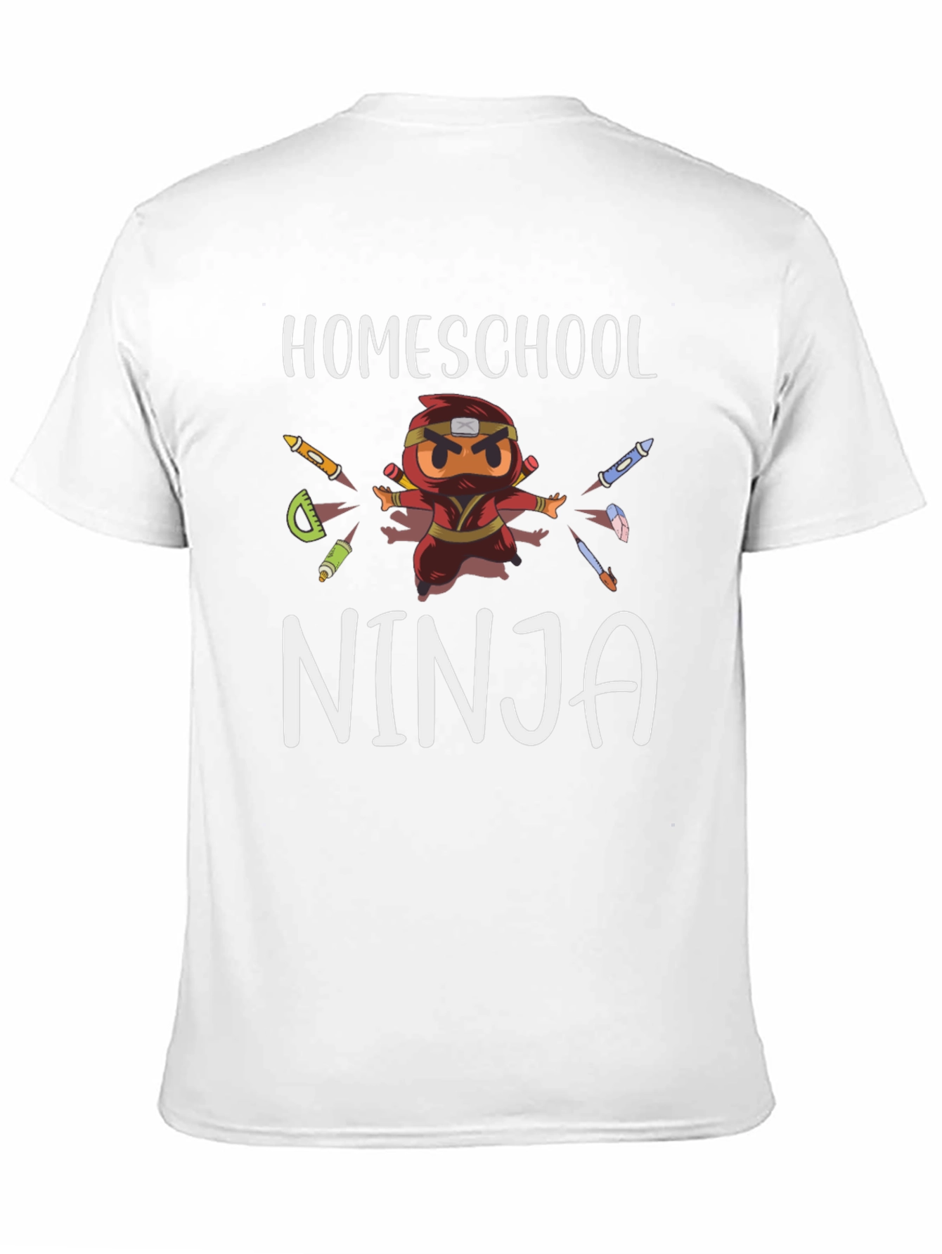 Black Homeschool Ninja T-Shirt - Fun Homeschool Apparel view 11