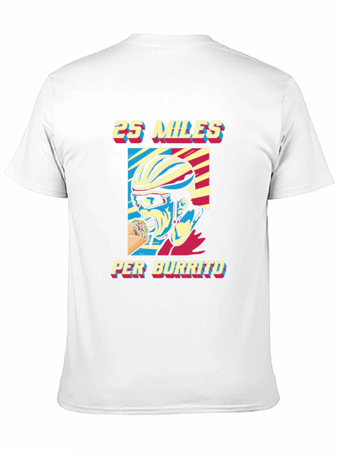 Black 25 Miles Per Burrito Graphic T-Shirt view 11