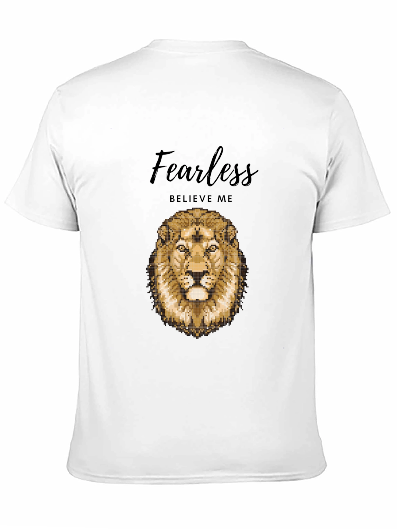 Black Fearless Lion Graphic Tee - Premium Cotton Blend view 11