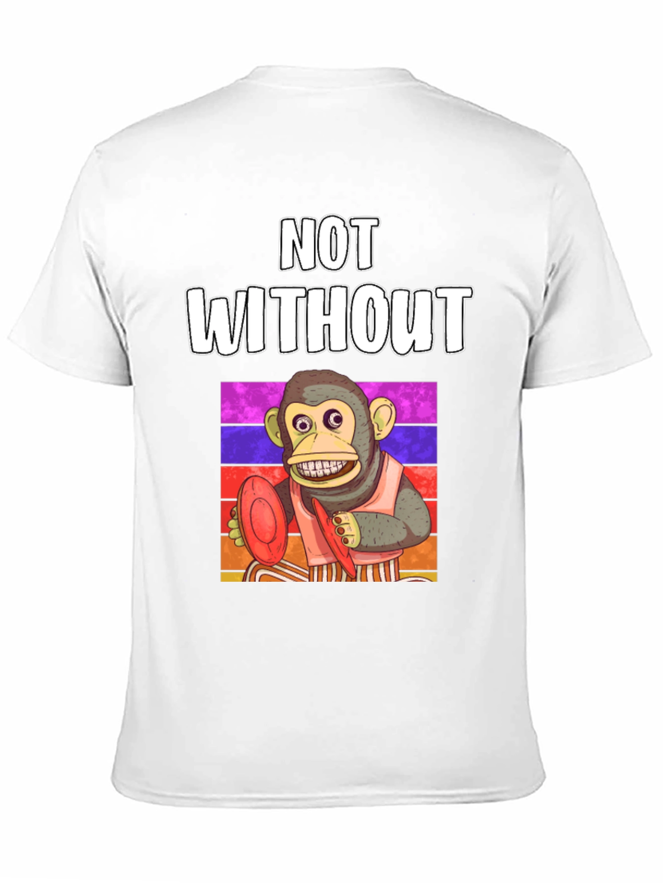 Black Funny Monkey T-Shirt - Not Without My Cymbals! view 11