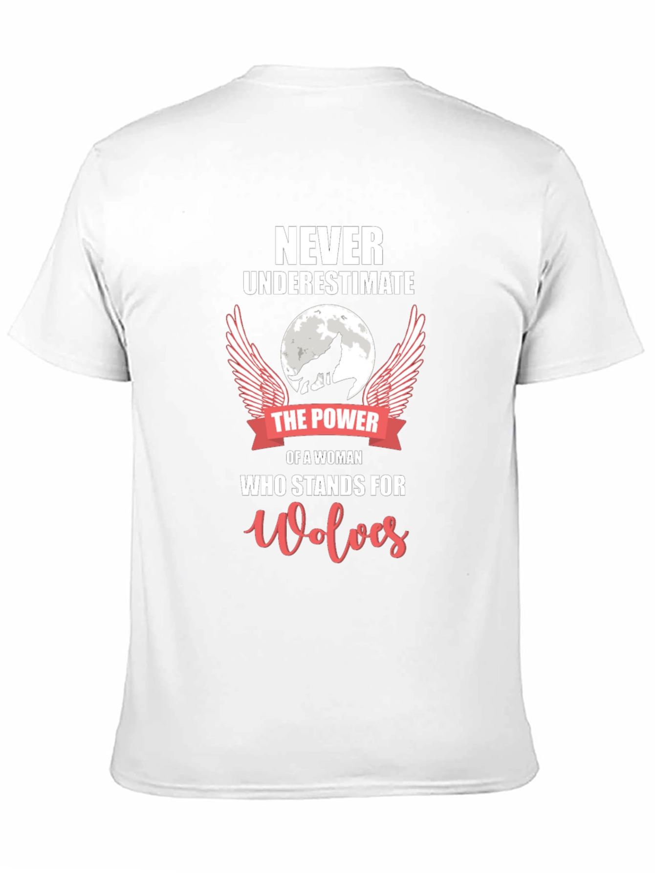Black Wolf Lover Tee: Never Underestimate the Power of a Woman T-Shirt view 11