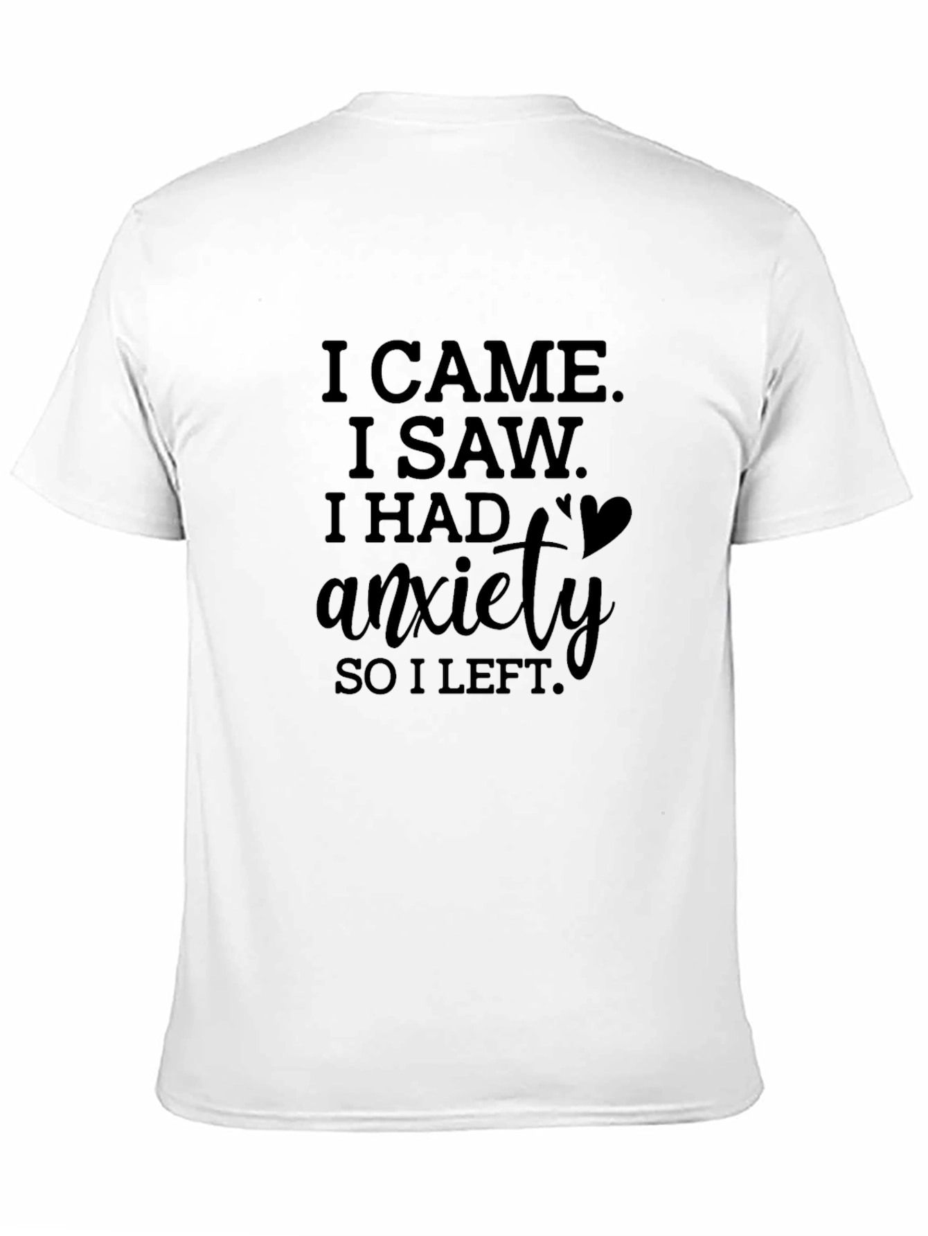Black Anxiety Humor Graphic Tee - Soft Cotton Blend view 11
