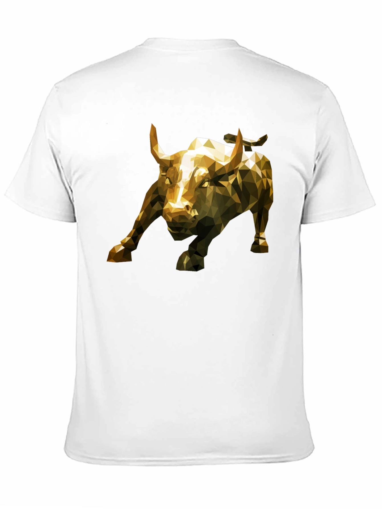 Black Geometric Bull Graphic Tee - Black Short Sleeve T-Shirt view 11
