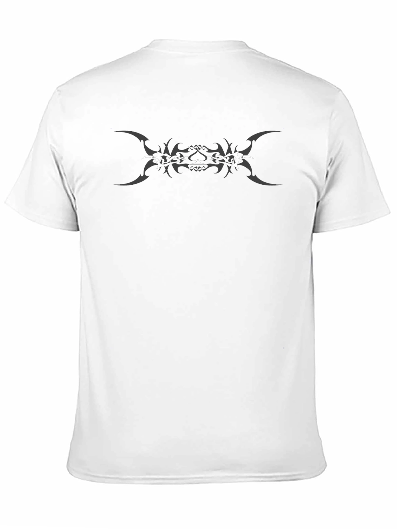 Black Black T-Shirt with Tribal Spade Design view 11
