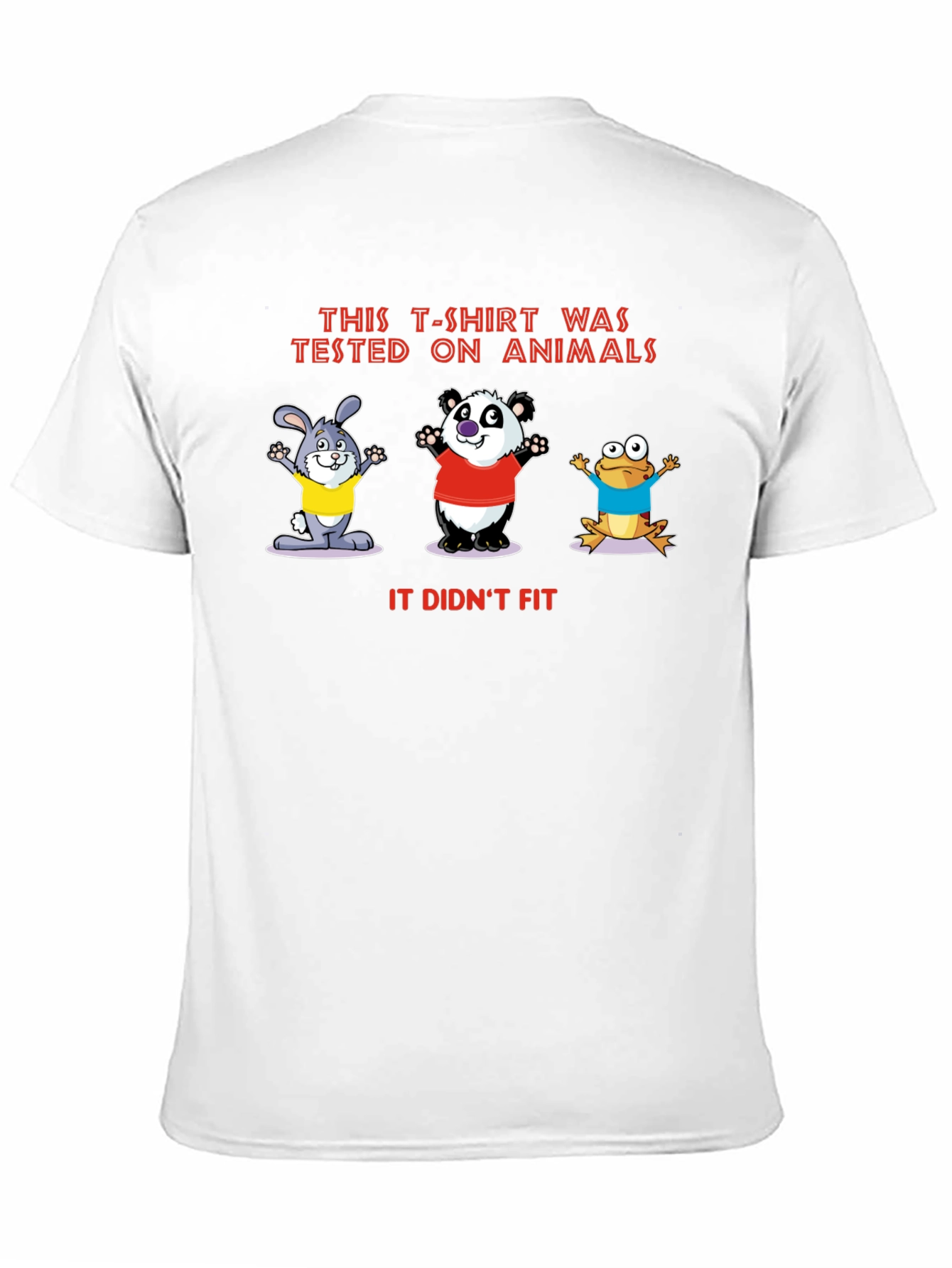 Black Animal Tested T-Shirt: Humorous Graphic Tee view 11