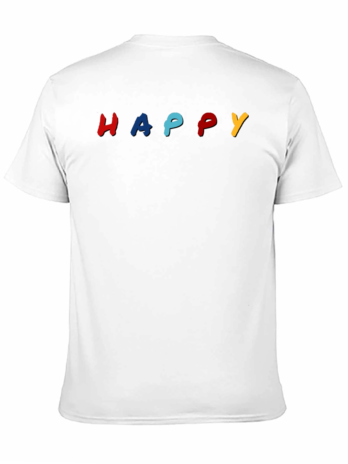 Black Happy Colorful Graphic Black Tee Shirt view 11