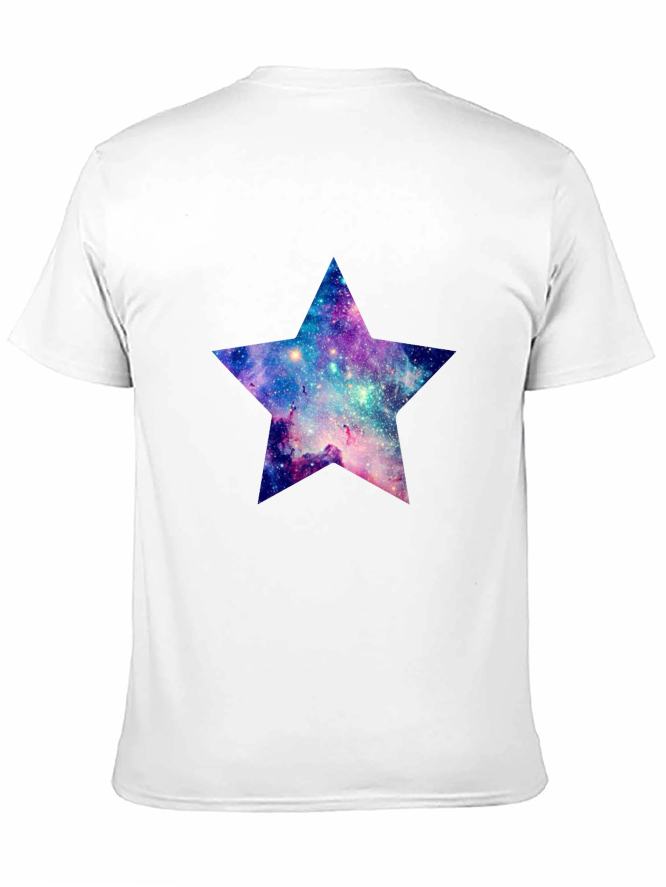 Black Galaxy Star Graphic Tee - Black Cotton Blend view 11