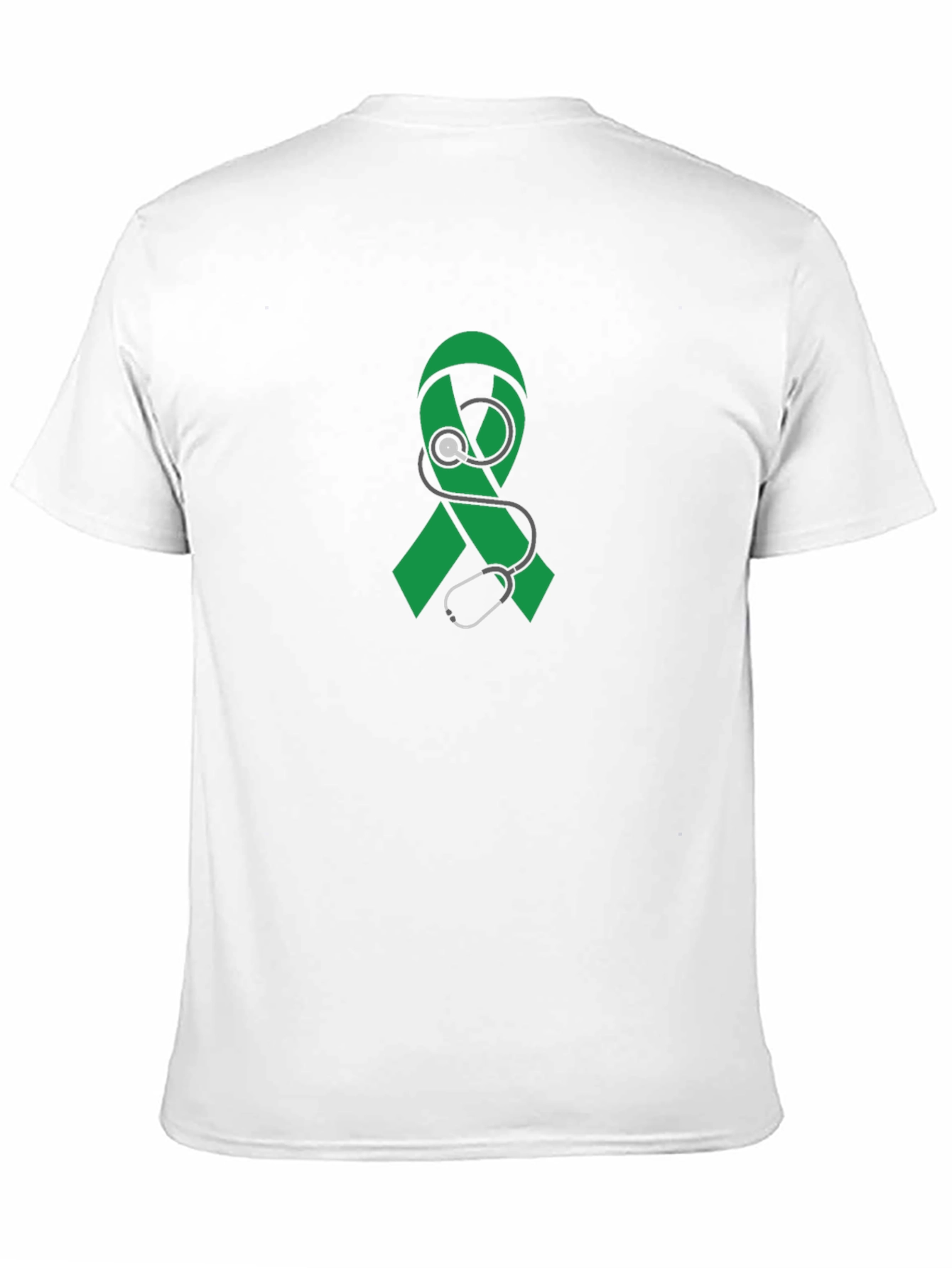 Black Awareness Ribbon Stethoscope Graphic Tee view 11