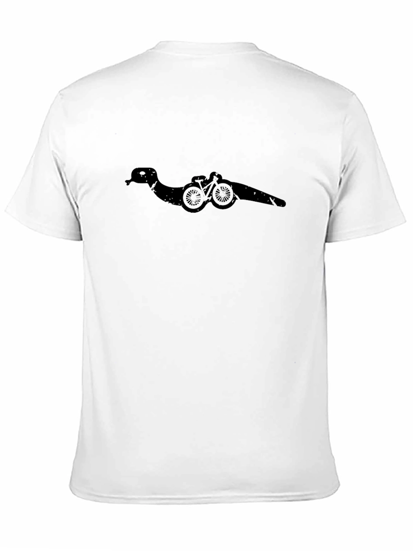 Black Black Snake Bicycle T-Shirt, Unique Graphic Tee view 11
