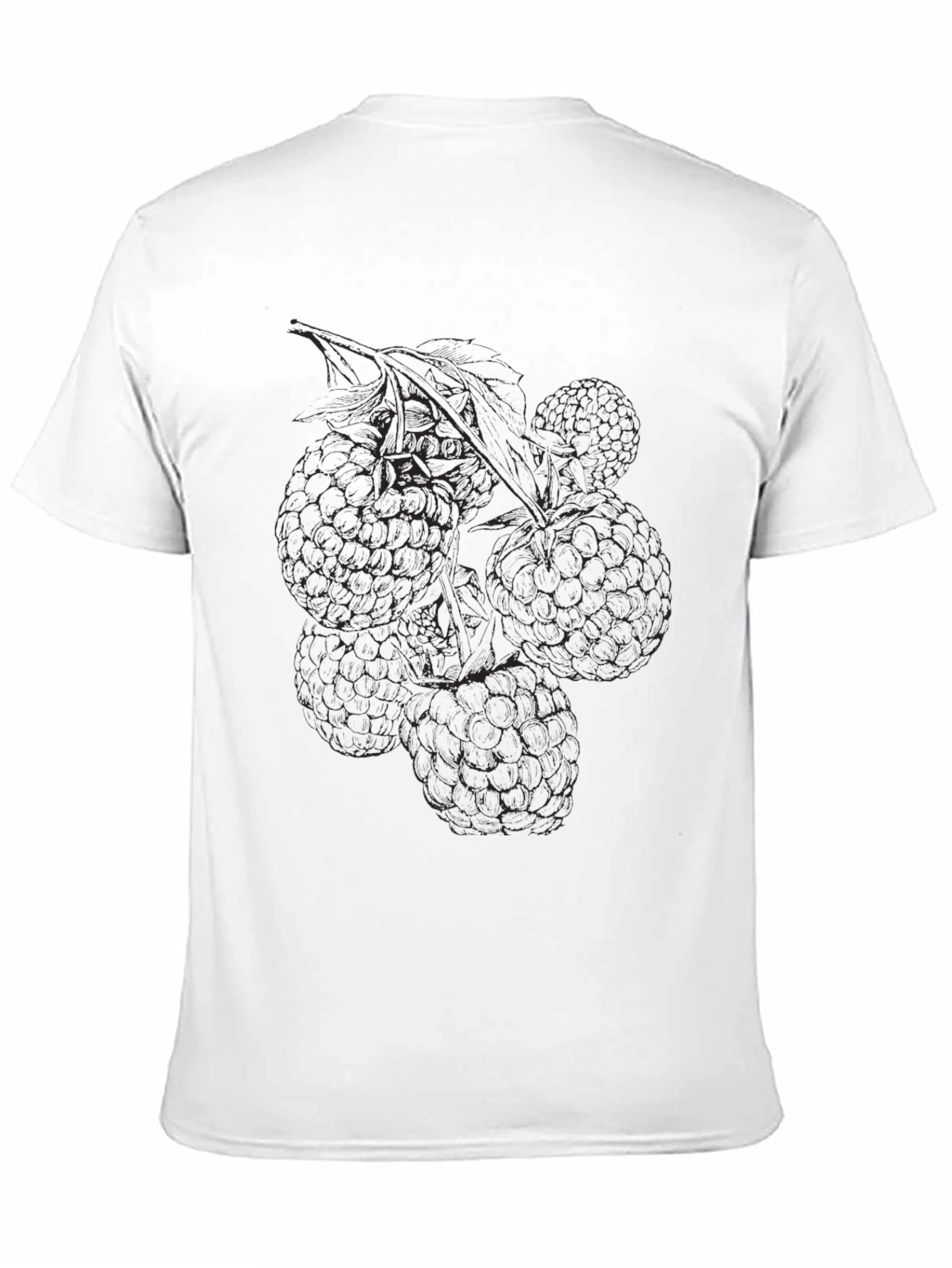 Black Men's Black T-Shirt with Abstract Print view 11