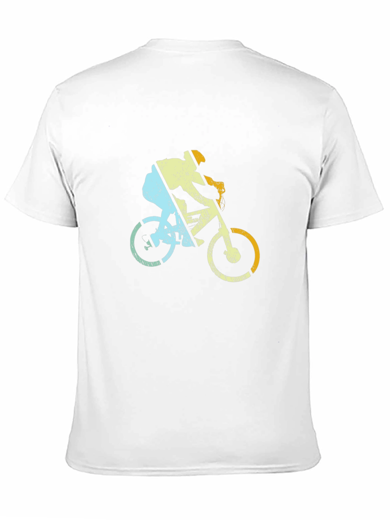 Black Retro Cycling T-Shirt - Mountain Bike Rider Design view 11