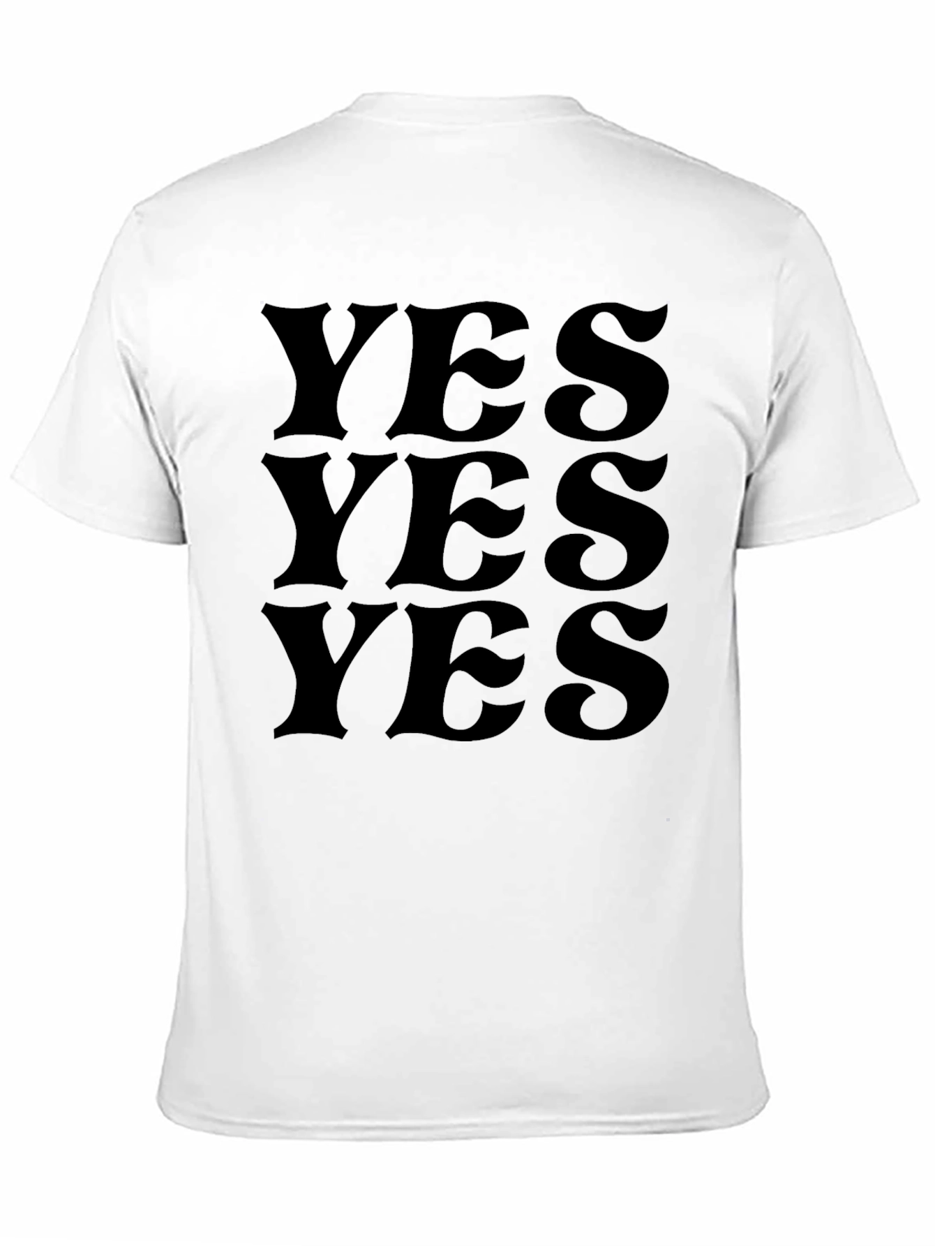 Black YES Graphic Tee - Minimalist Statement Shirt view 11