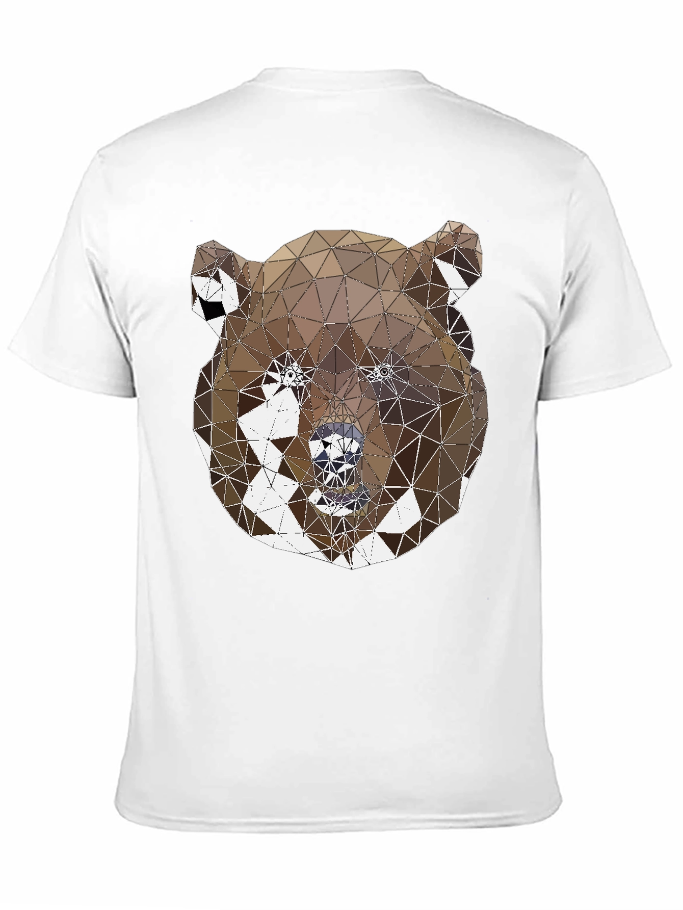 Black Geometric Bear Graphic Tee - Modern Animal Design view 11