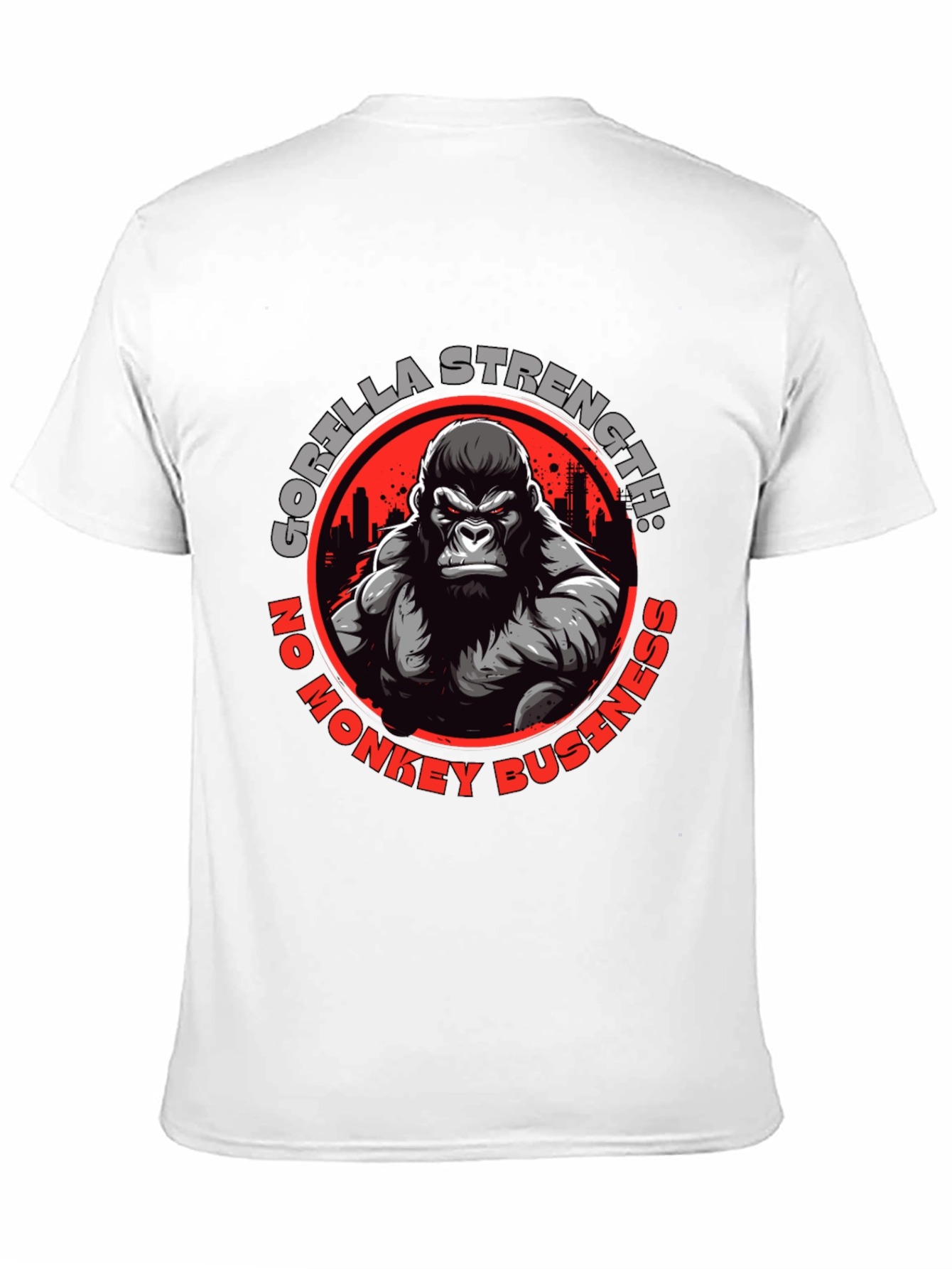 Black Gorilla Strength Graphic T-Shirt view 11