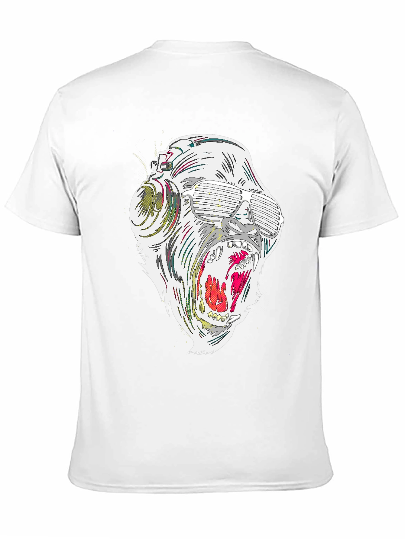 Black Cool Gorilla Graphic Tee - Black Cotton Blend Shirt view 11