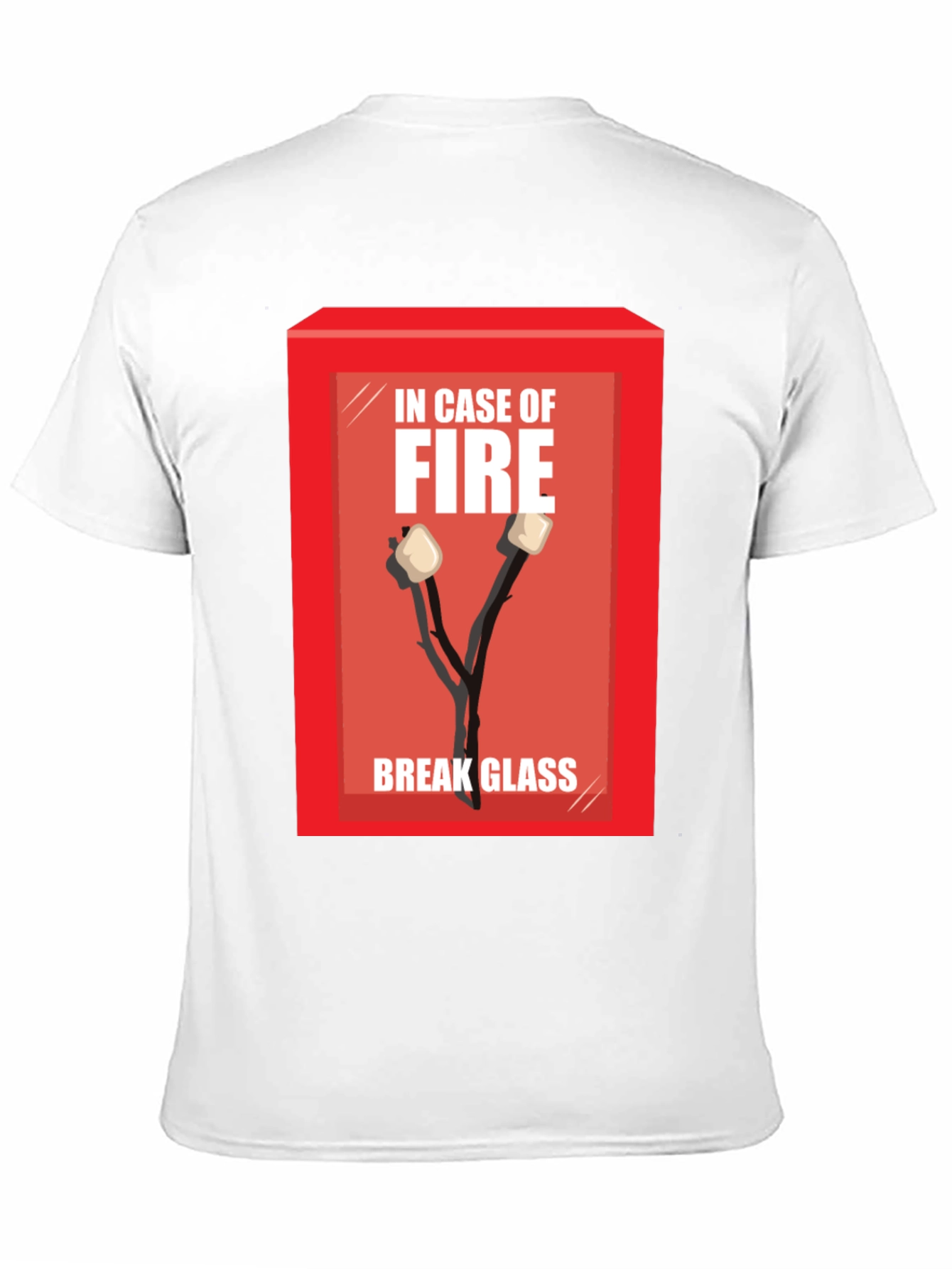 Black In Case of Fire Marshmallow T-Shirt view 11