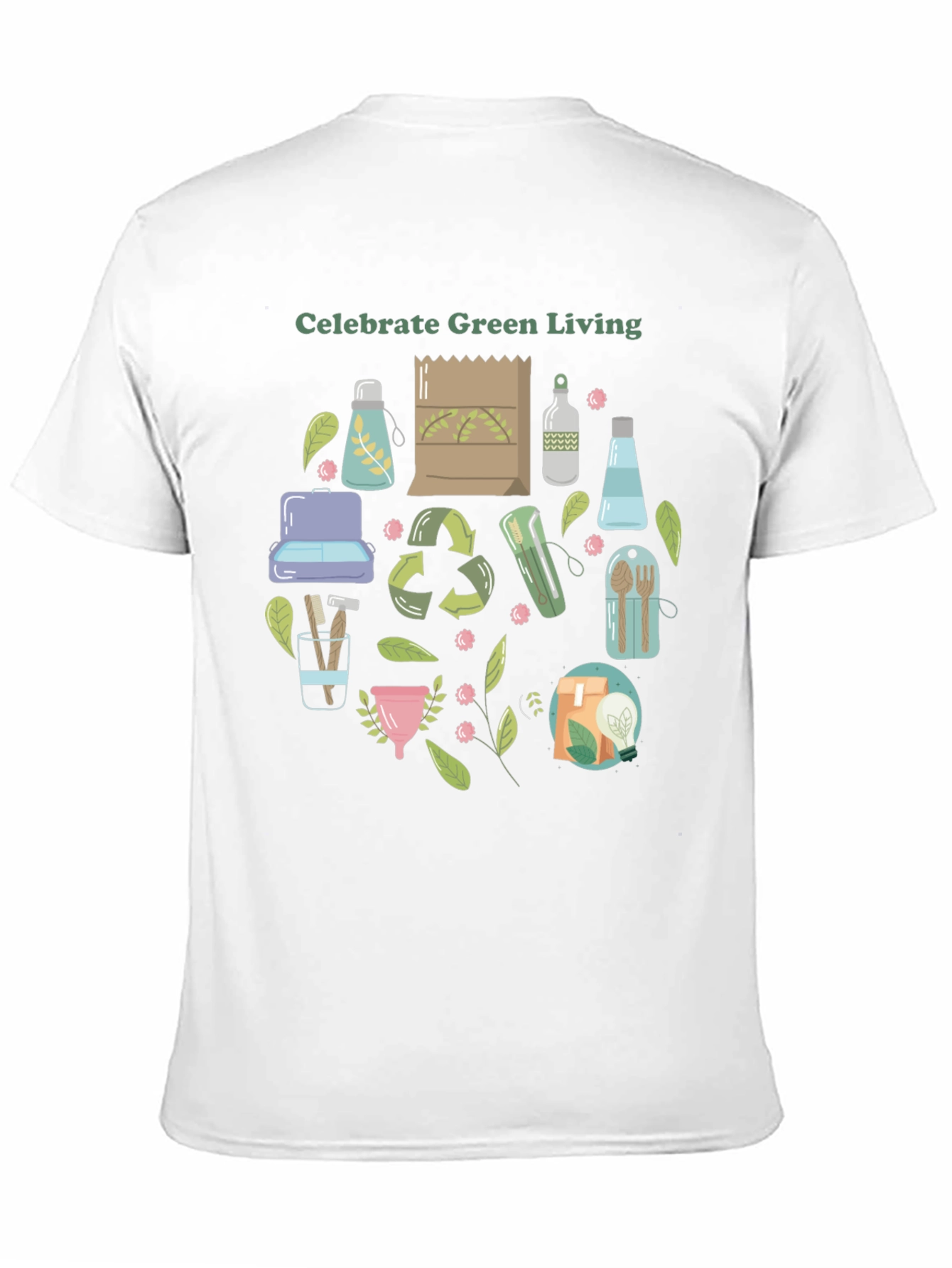 Black Eco-Friendly Living T-Shirt view 11