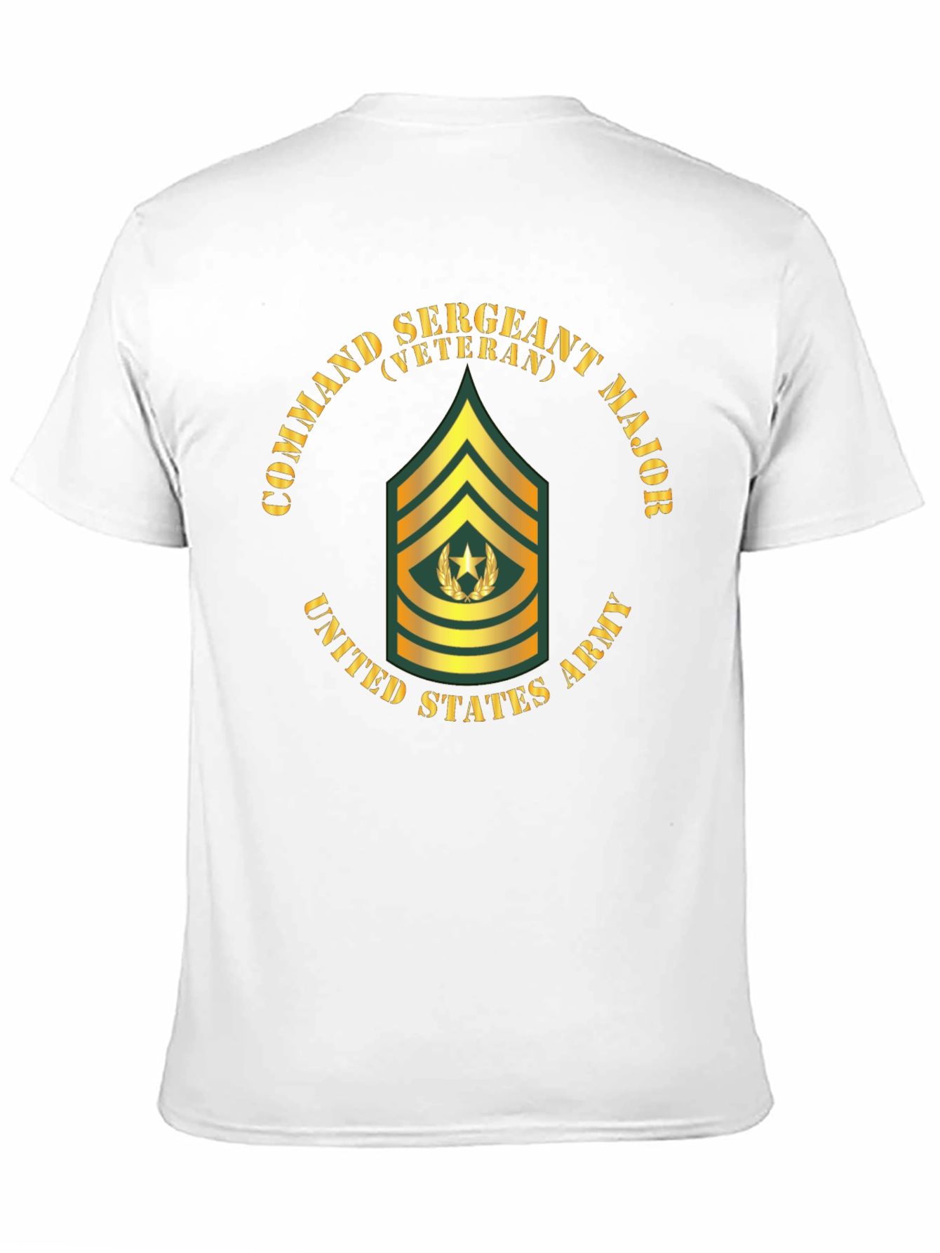 Black Veteran Command Sergeant Major T-Shirt view 11