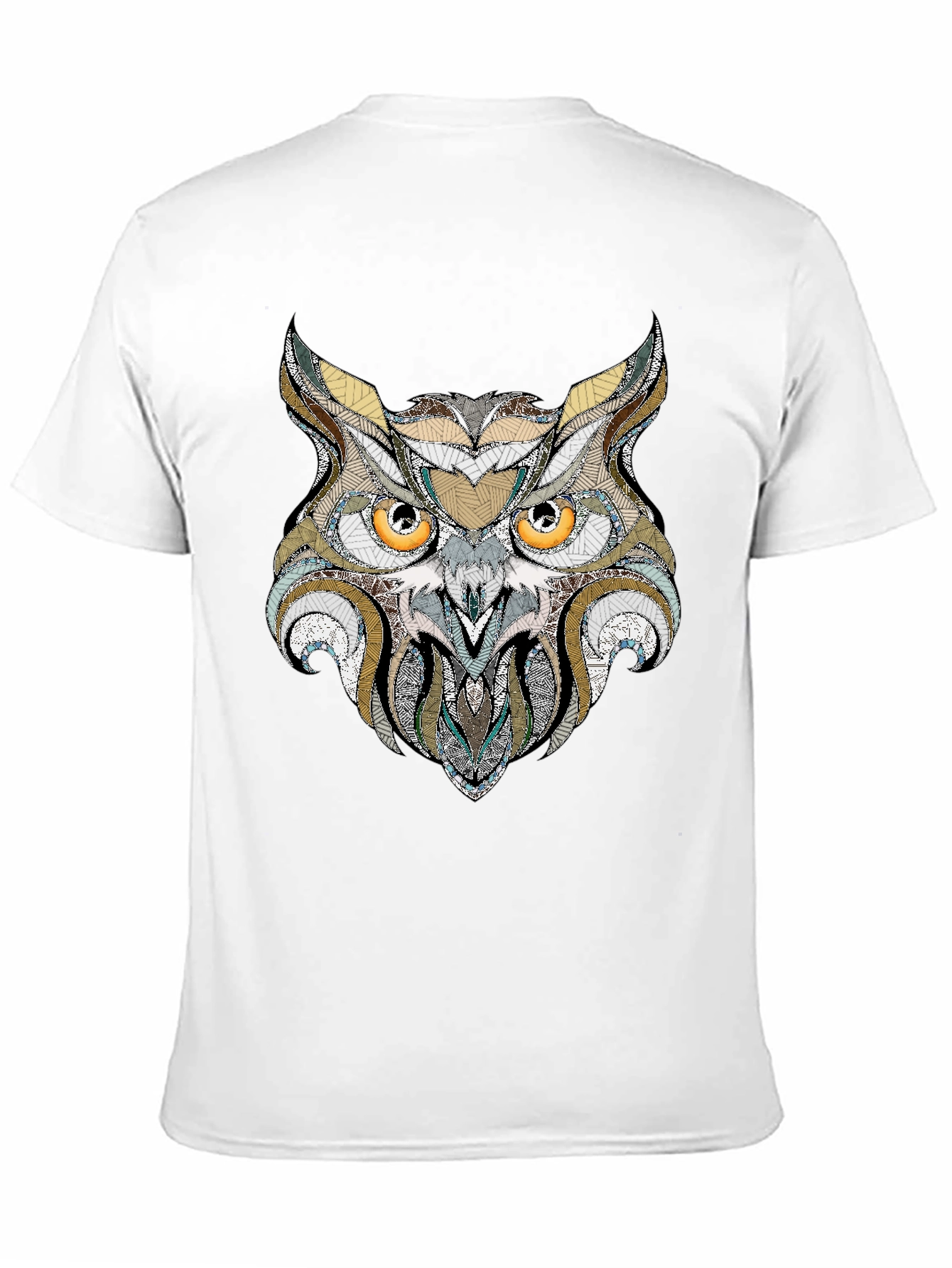 Owl Graphic Print Black T-Shirt - 11