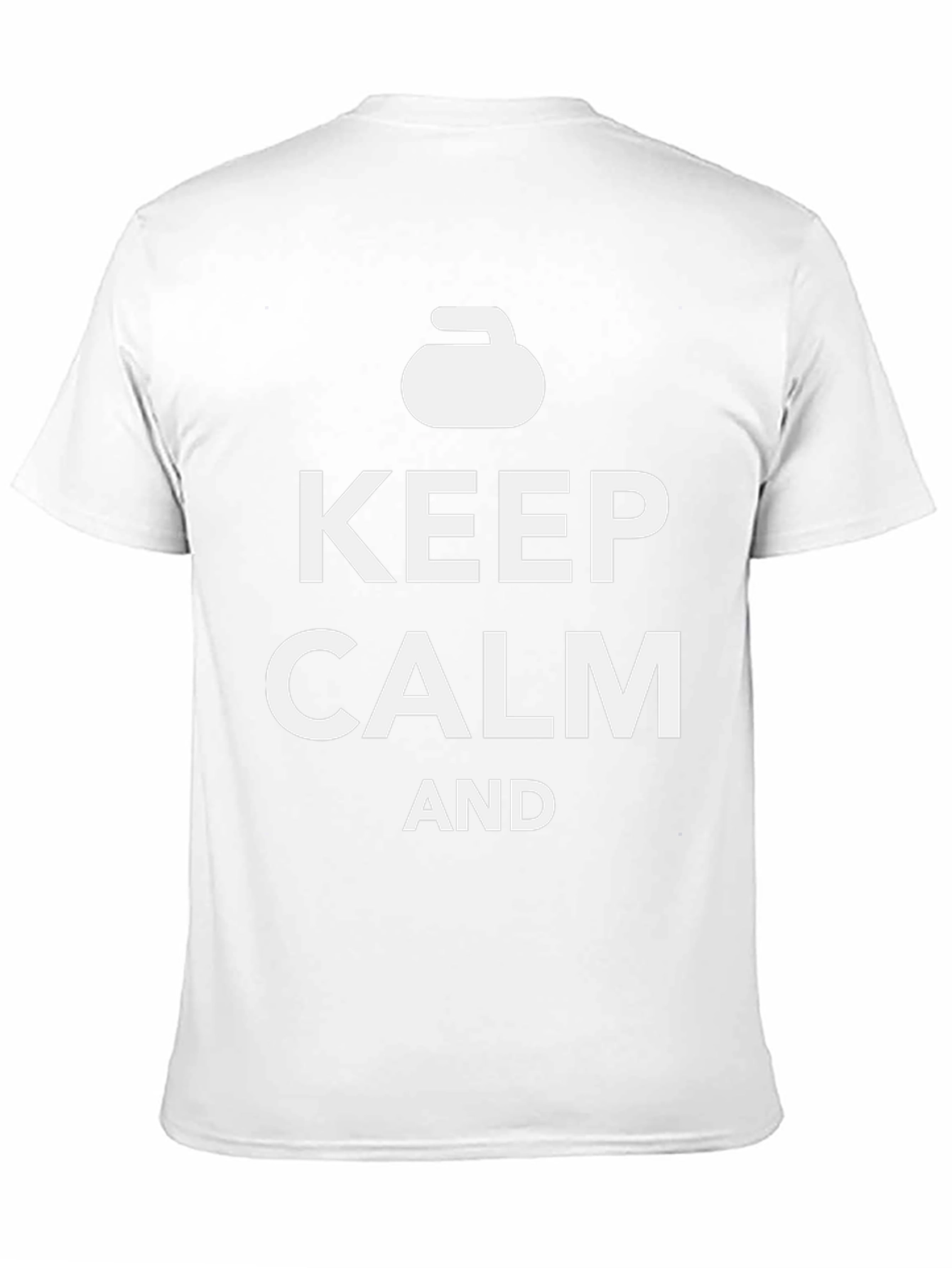 Black Keep Calm and Curl - Fun Curling T-Shirt view 11