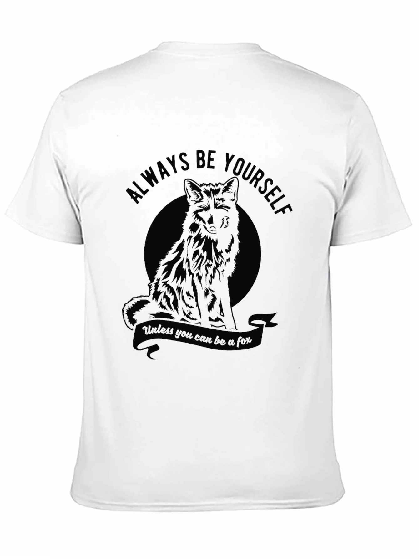 Black Always Be Yourself Black Fox T-Shirt view 11