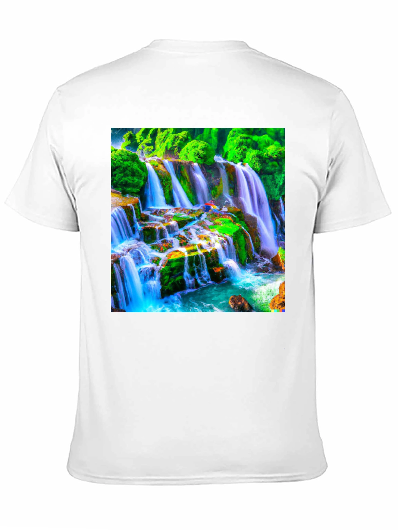 Black Waterfall Graphic Tee - Nature Lover's T-Shirt view 11