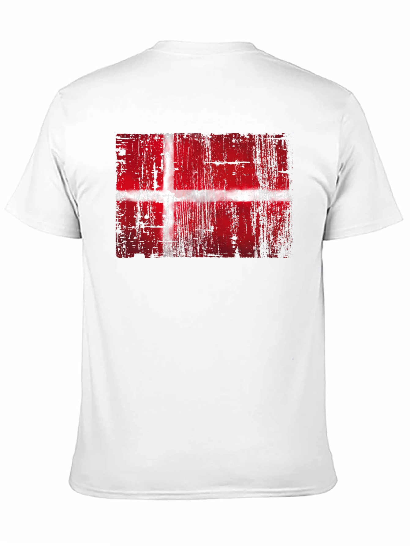 Black Danish Flag Graphic Print Black T-Shirt view 11