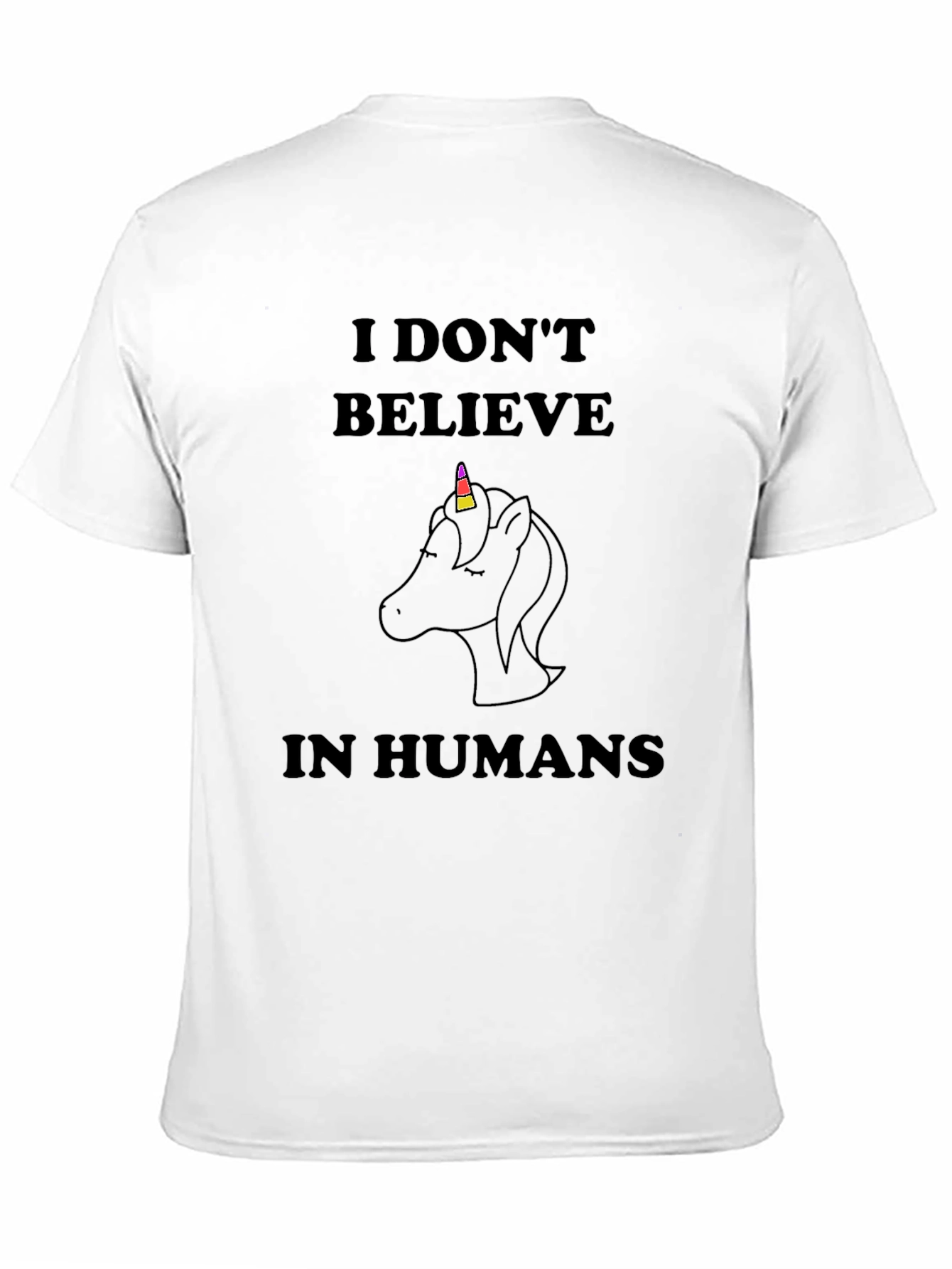 Black Unicorn Believer T-Shirt - Black Cotton Tee view 11