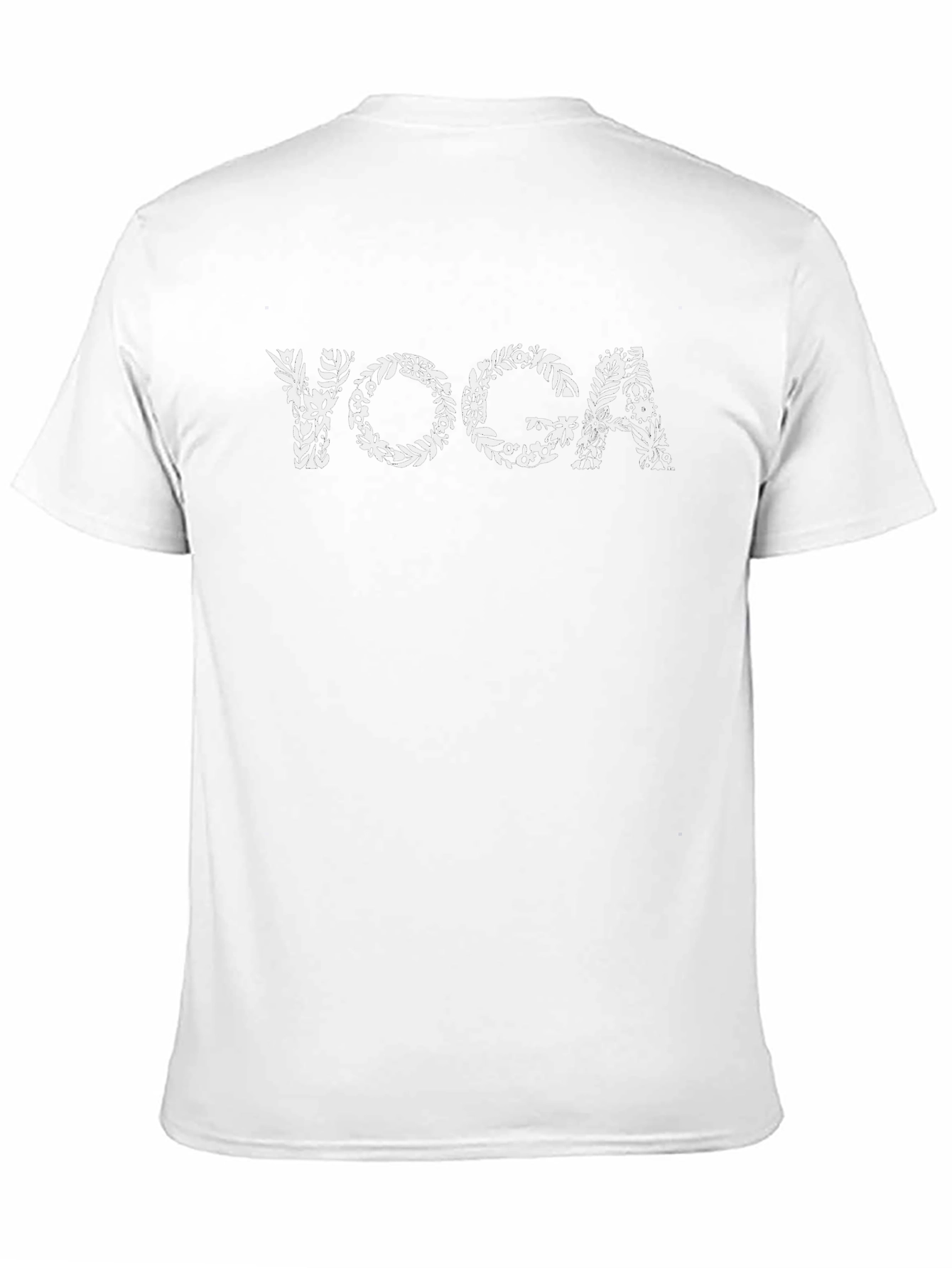 Black Floral Yoga Graphic Tee - Black Cotton Blend view 11