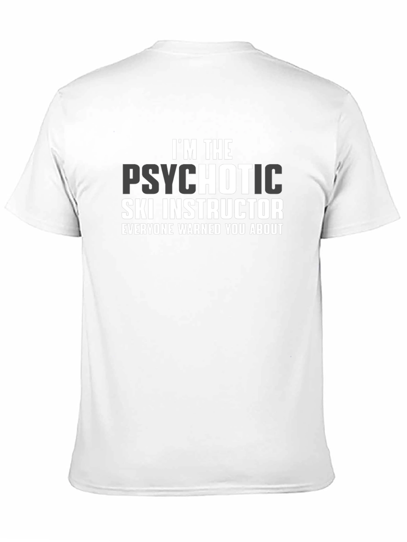 Black Psychotic Ski Instructor Graphic T-Shirt - Black view 11