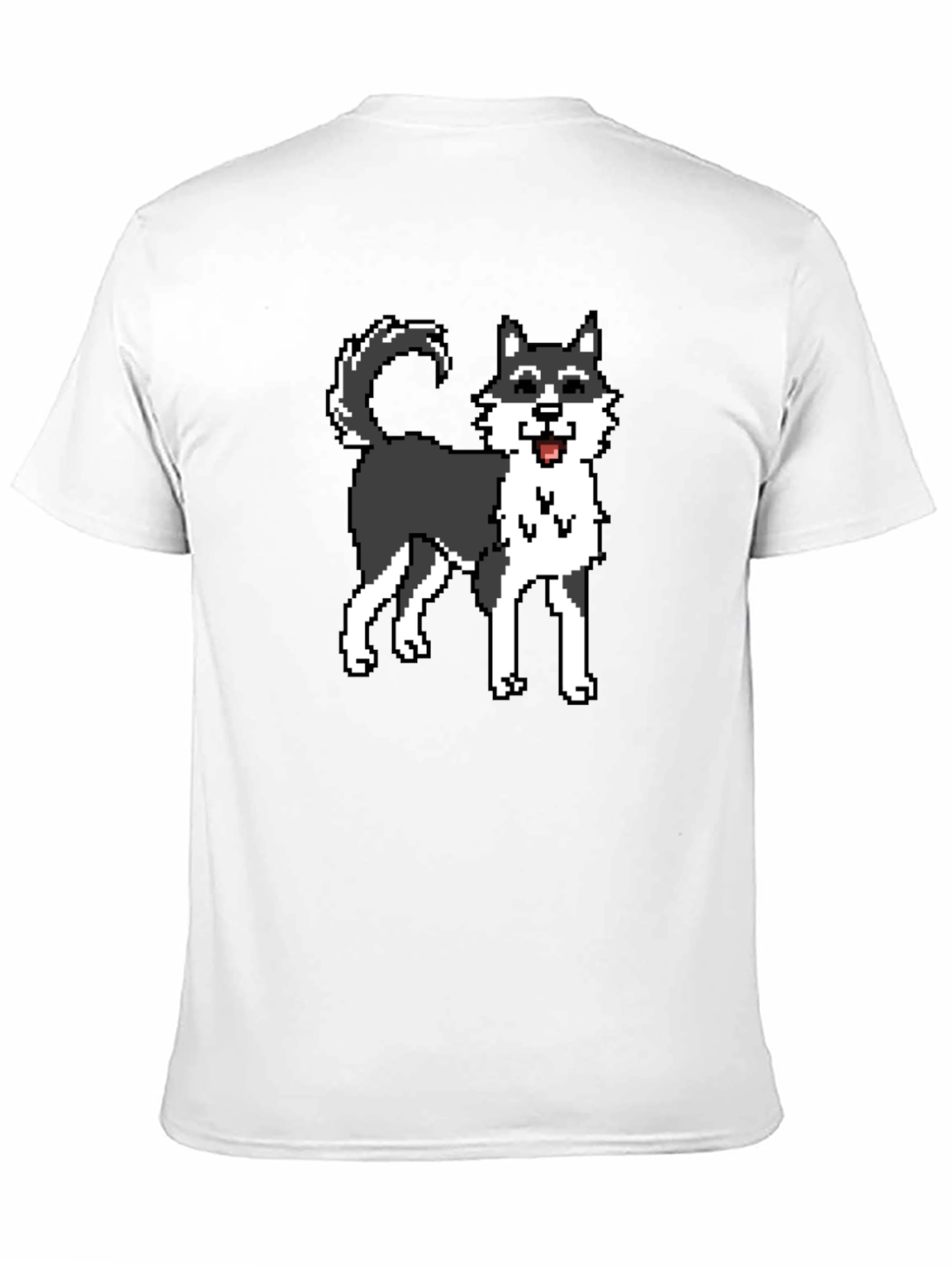 Black Pixel Husky Graphic Tee - Black view 11