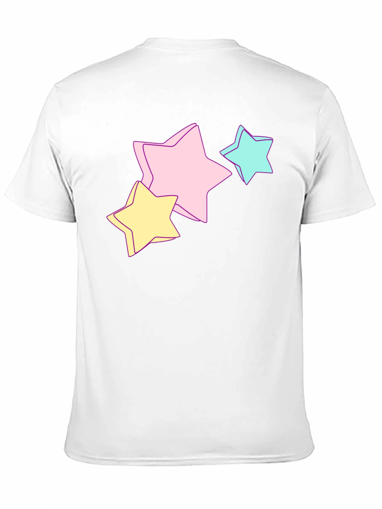 Black Pastel Star Graphic Black T-Shirt view 11