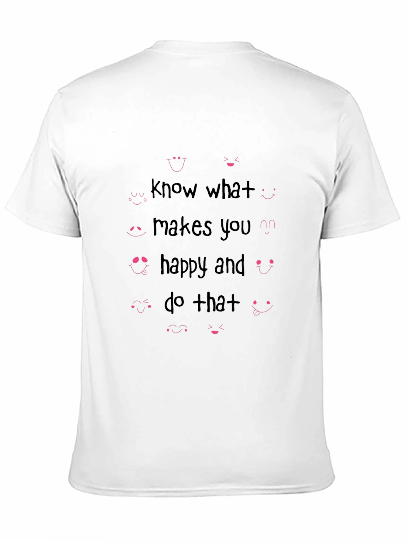 Black Know What Makes You Happy Graphic Tee - Black view 11