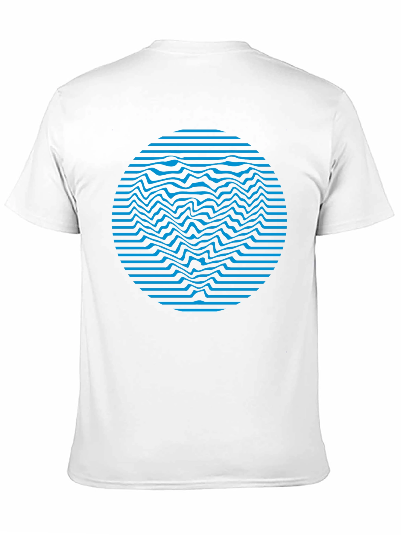 Black Abstract Wave Circle Graphic Tee view 11