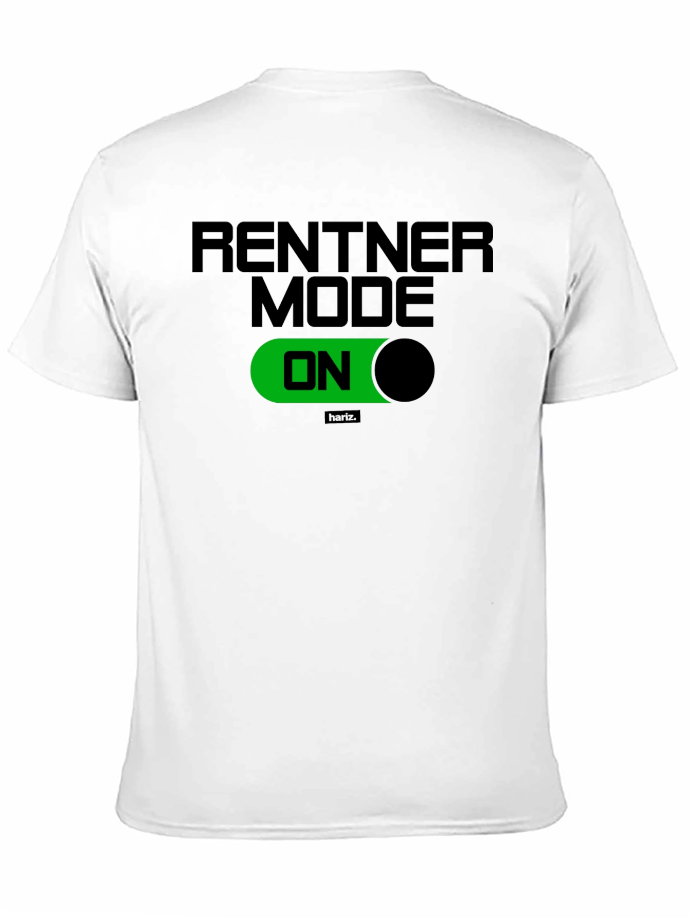 Black Rentner Mode ON Black T-Shirt - Relaxed Retirement Style view 11