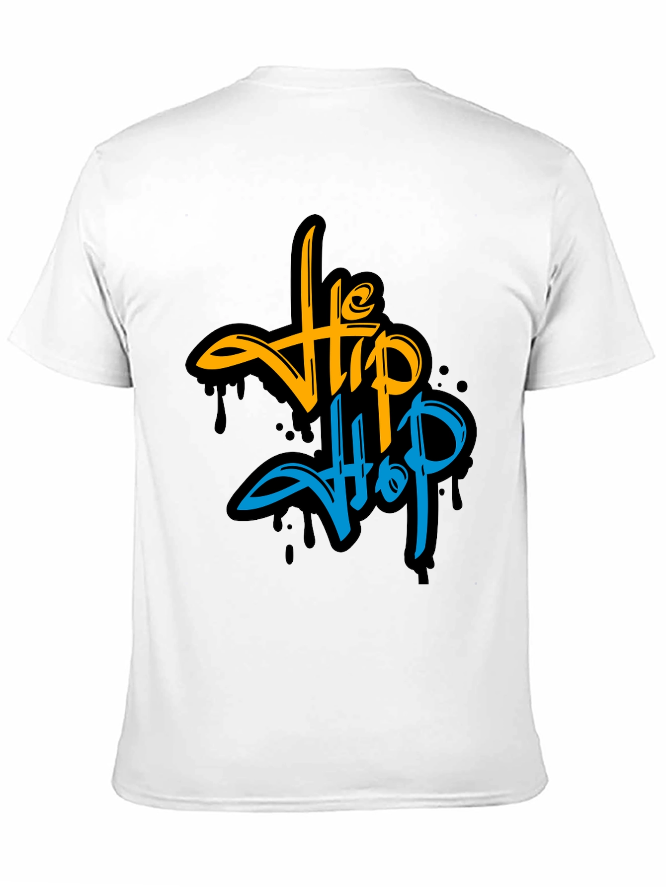 Black Hip Hop Graphic Print Black T-Shirt view 11