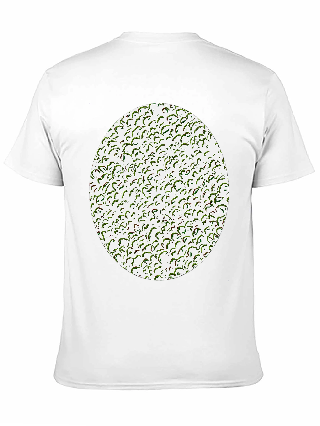 Black Novelty Green Pattern Print Black T-Shirt view 11