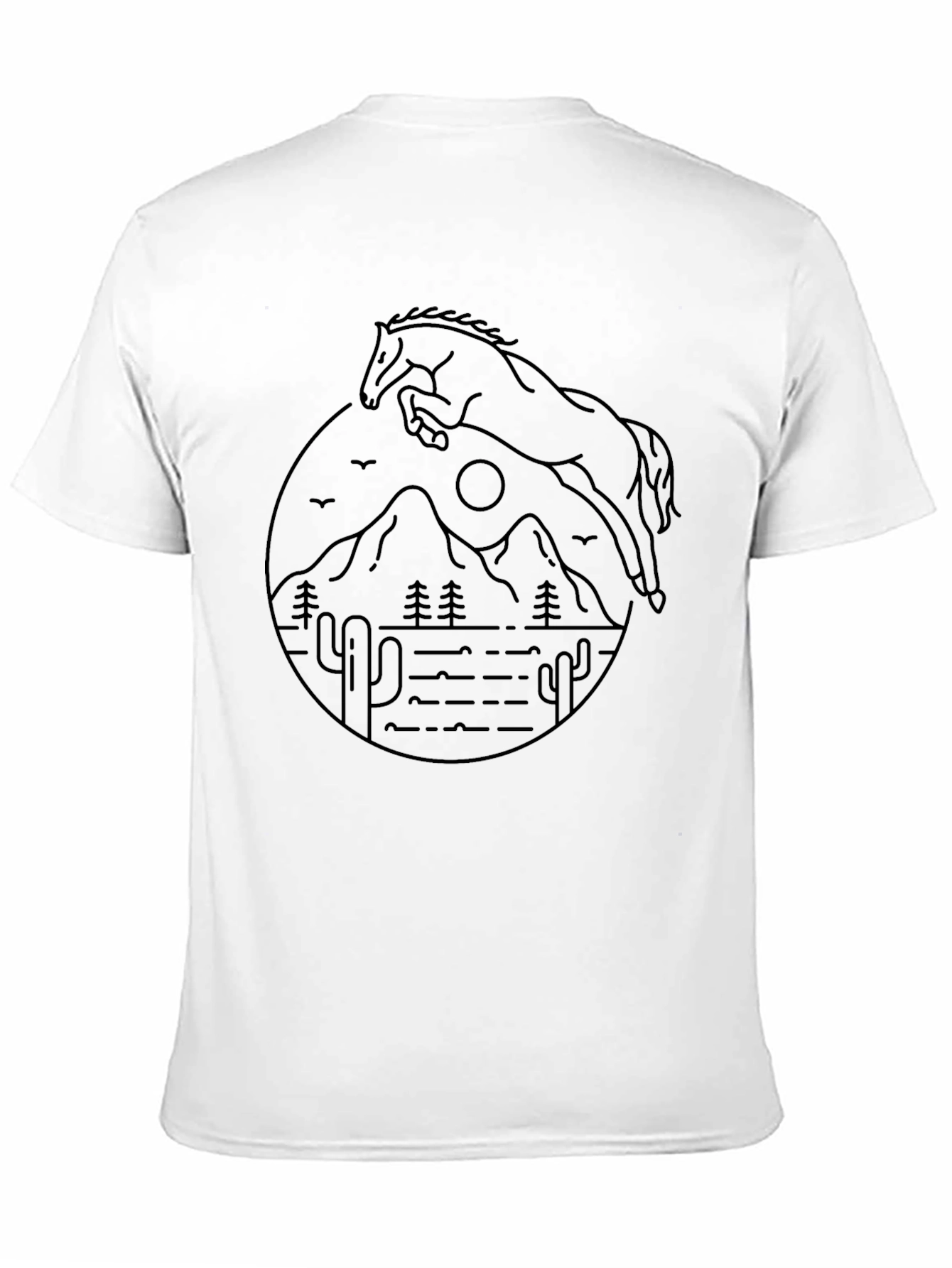 Black Horse Mountain Graphic Tee - Black Cotton Blend view 11