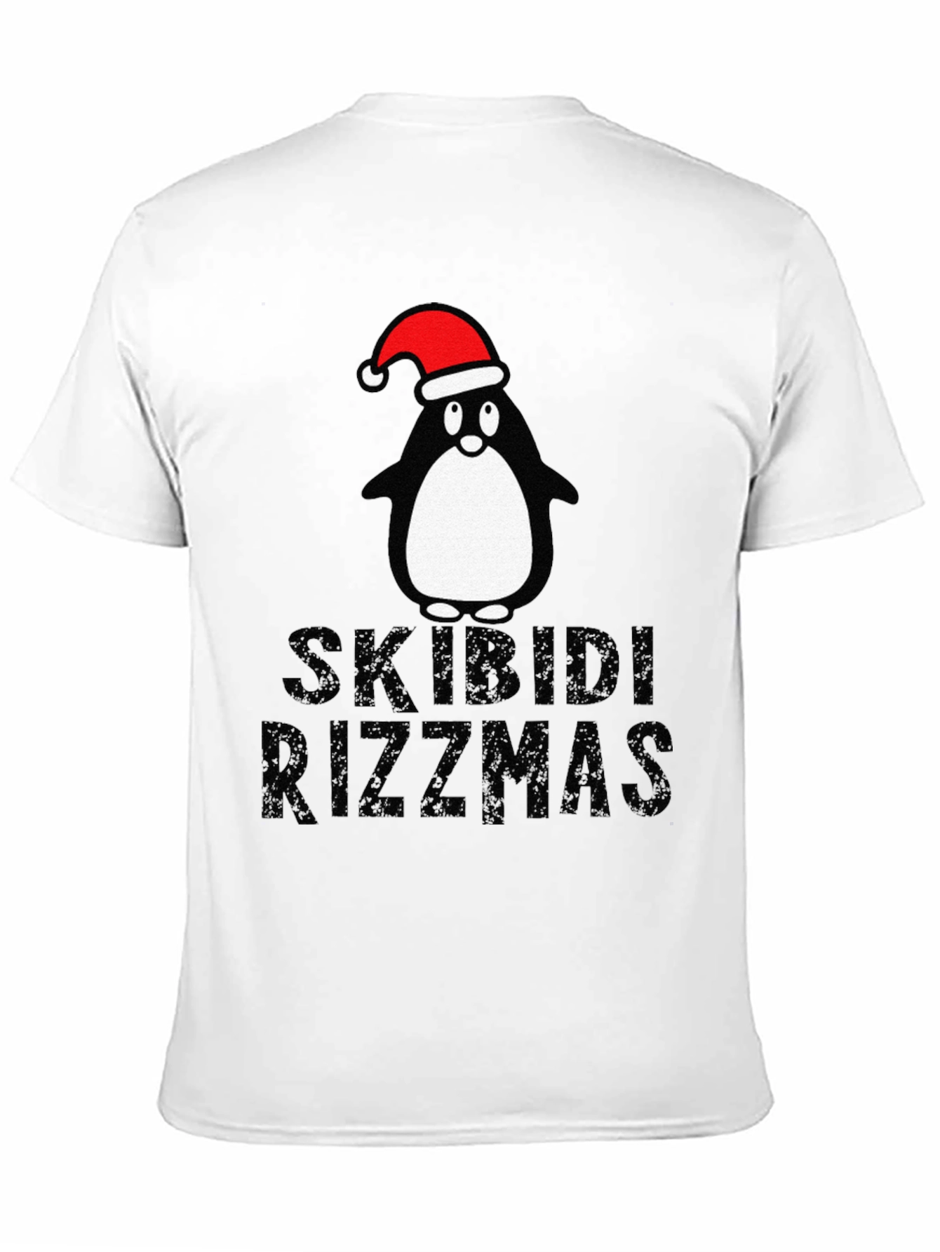 Black Skibidi Rizzmas Christmas Penguin T-Shirt view 11