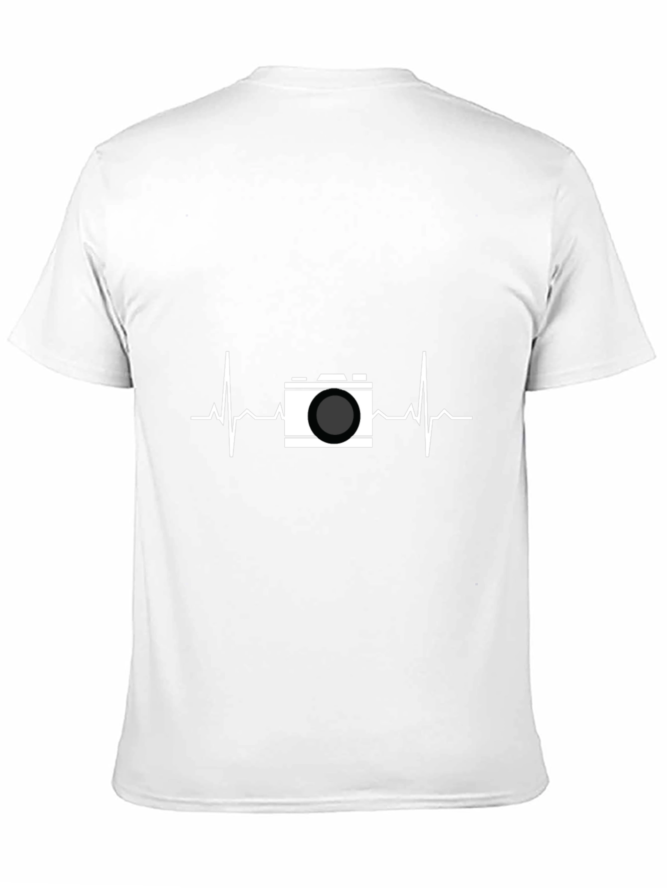 Black Photographer's Heartbeat Graphic Tee - Black Cotton view 11
