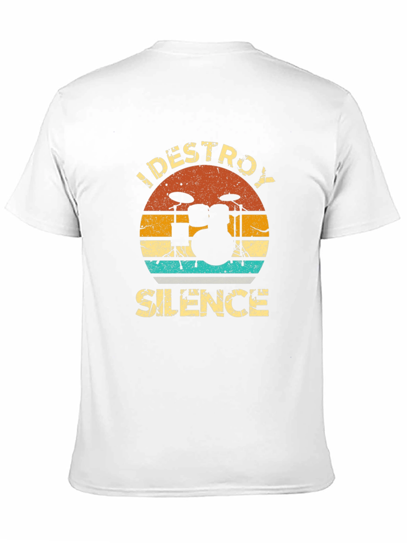 Black I DESTROY SILENCE Drummer Graphic Tee view 11