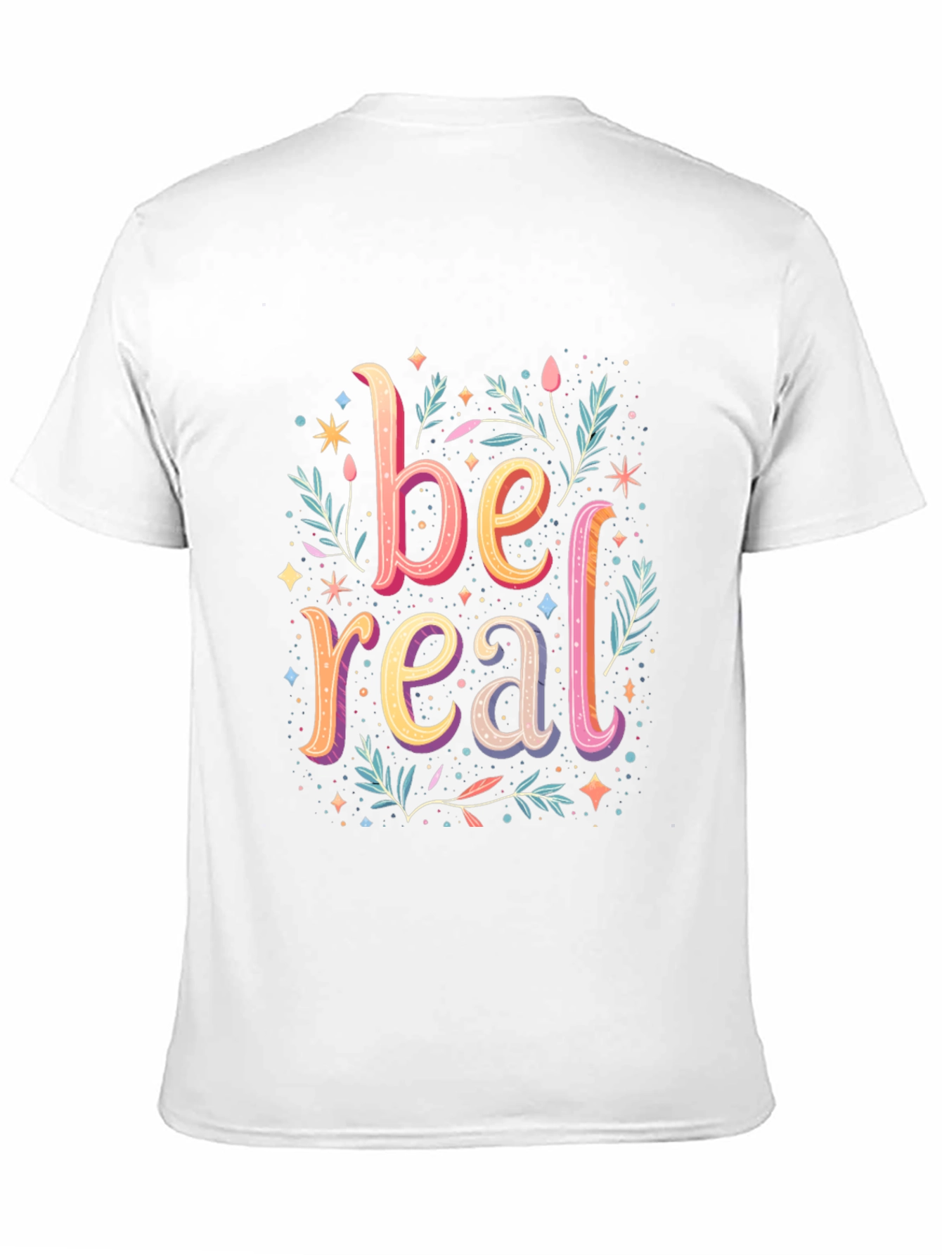 Black Be Real Graphic Tee - Trendy Cotton Comfort view 11