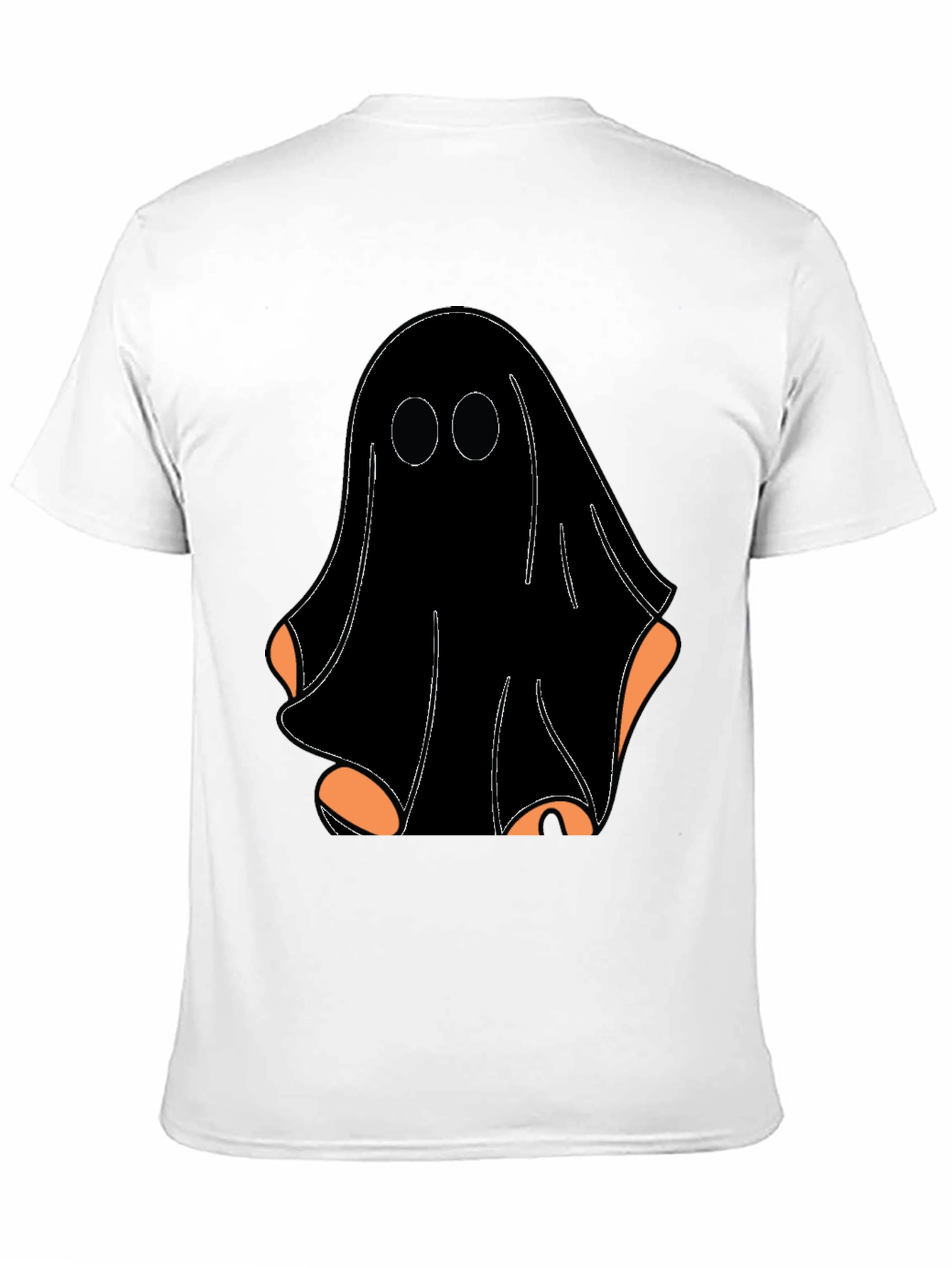 Black Spooky Ghost Graphic Tee view 11