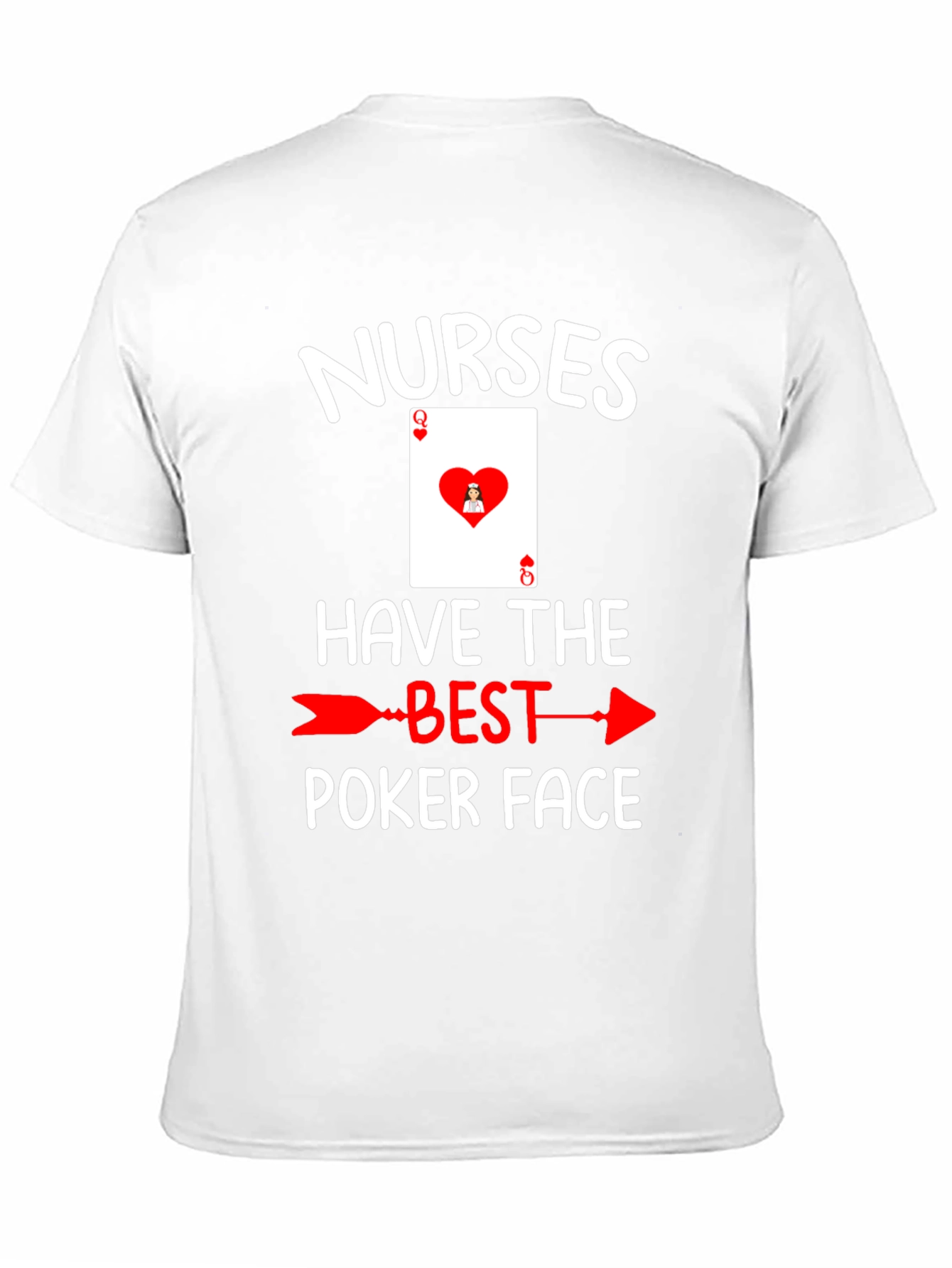 Black Nurses Poker Face T-Shirt view 11