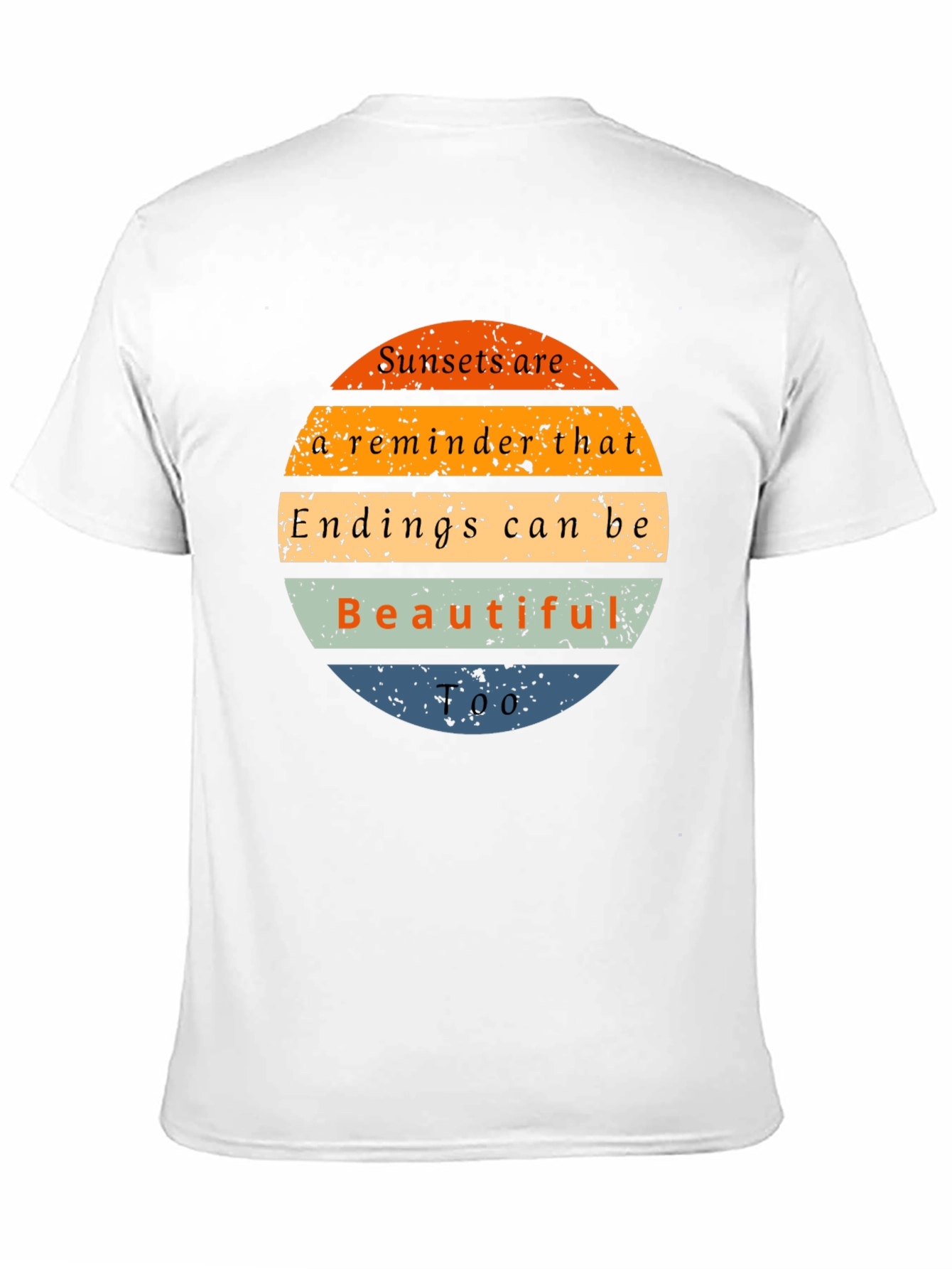 Black Sunset Reminder Graphic Tee - Endings Can Be Beautiful view 11