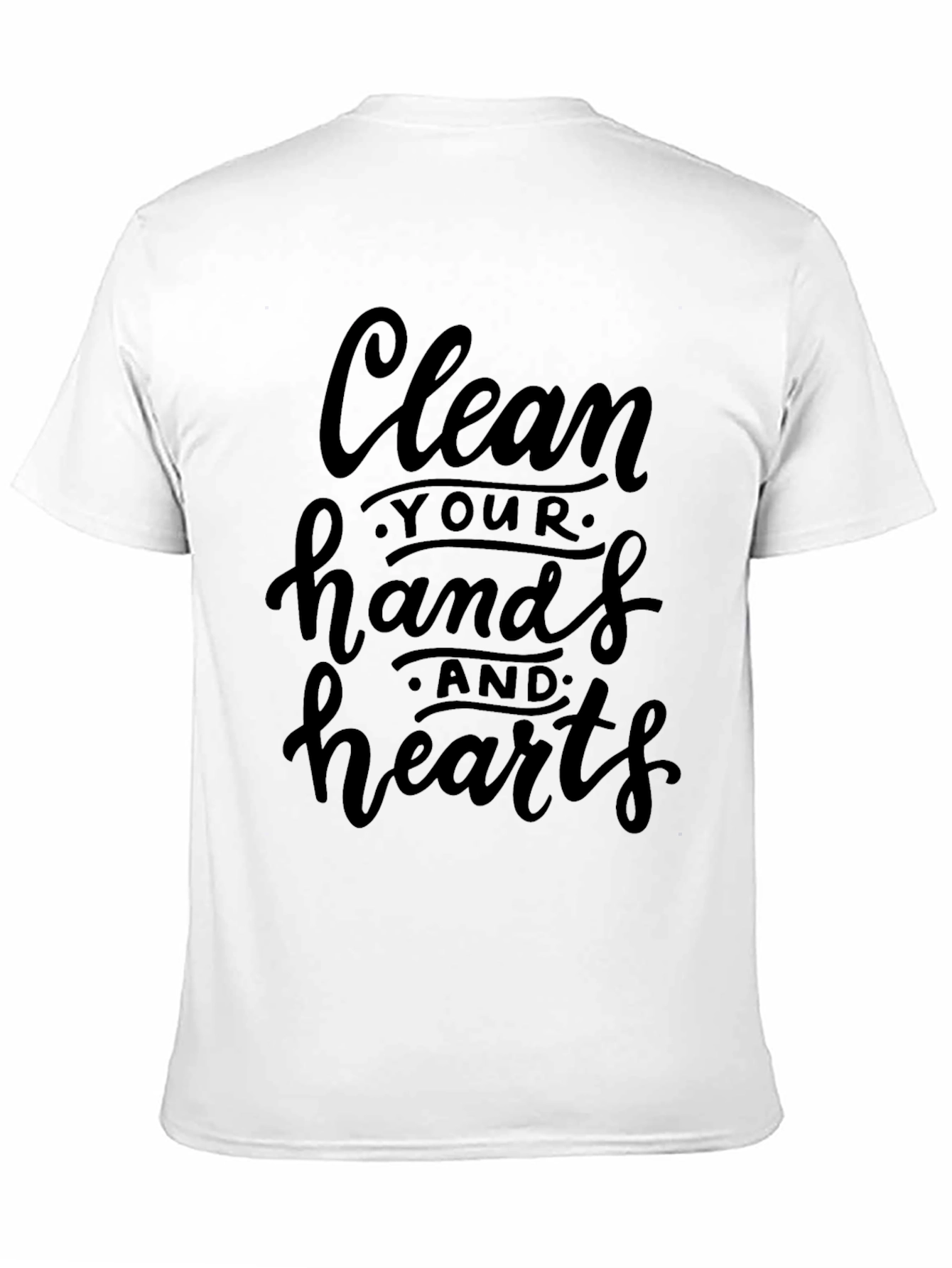 Black Clean Hands & Hearts Graphic Tee view 11