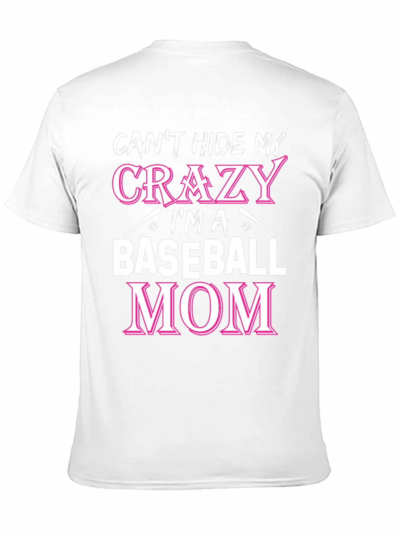 Black Crazy Baseball Mom Graphic T-Shirt view 11